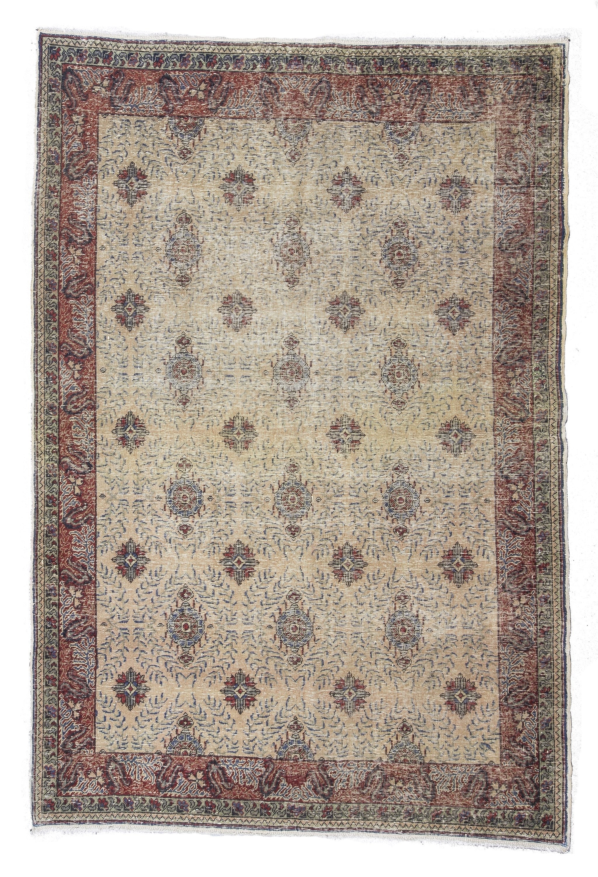Vintage Turkish Urgup Rug 6'7''x4'6''