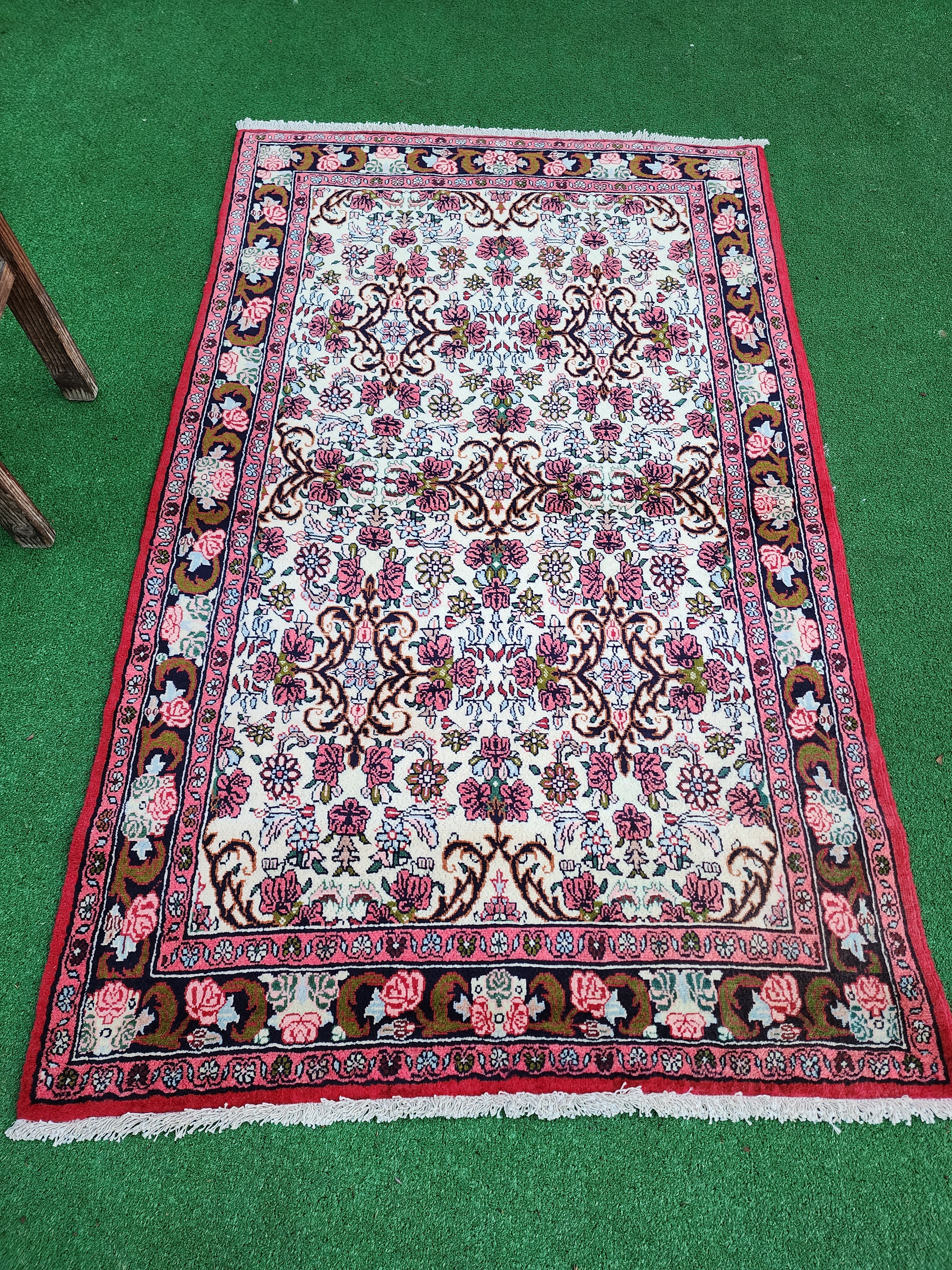 Vintage Persian Area Rug,Tribal Nomadic Bohemian Rustic Rug 5'8"x3'6"