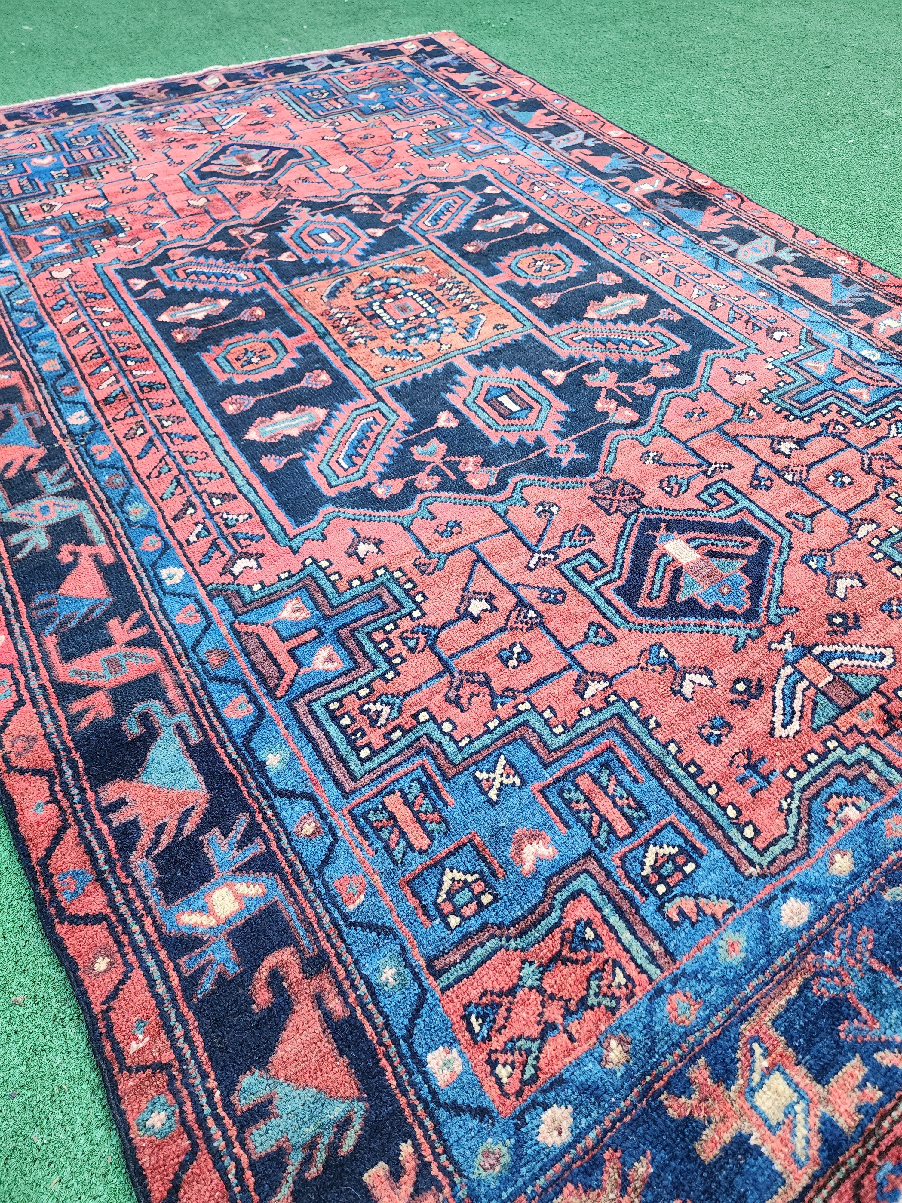 vintage Anatolian Small Rug — back view