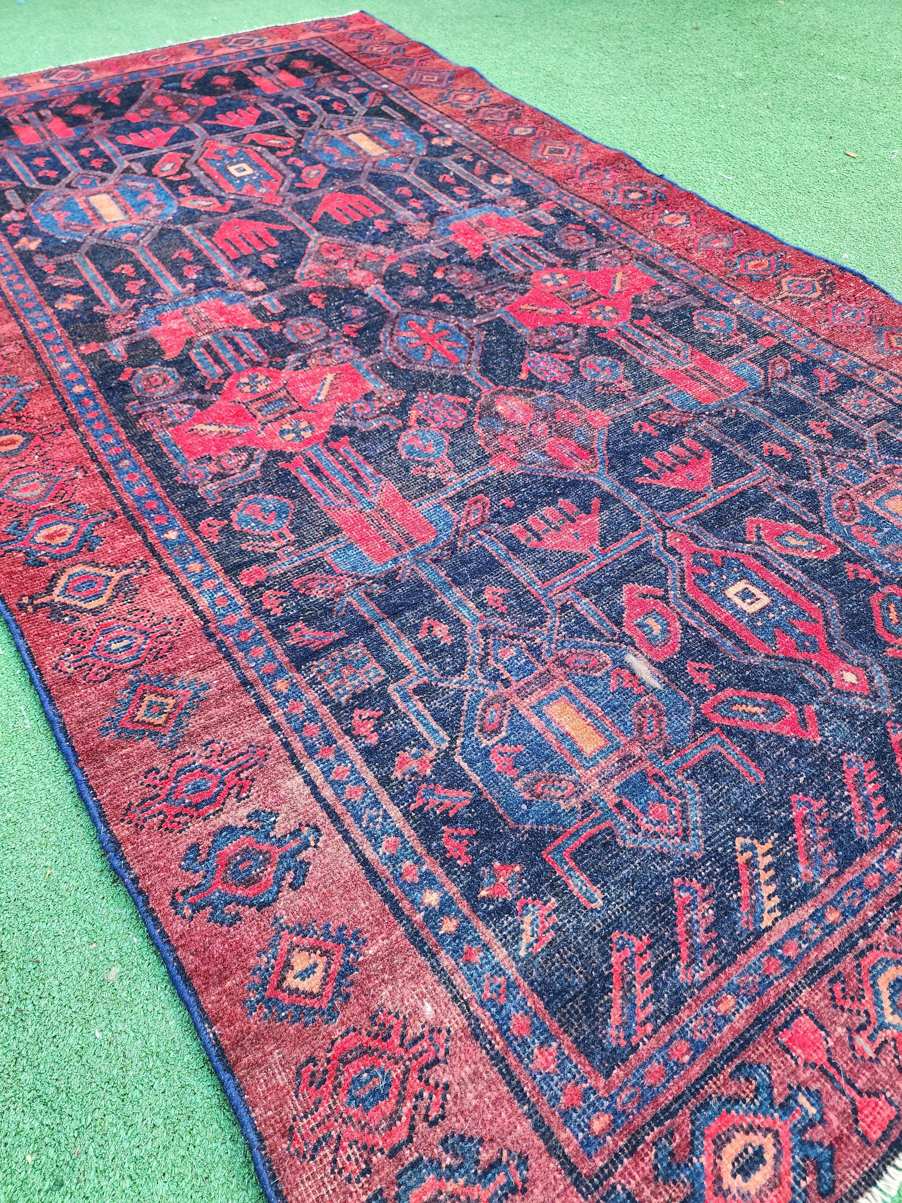 vintage Anatolian Small Rug — back view