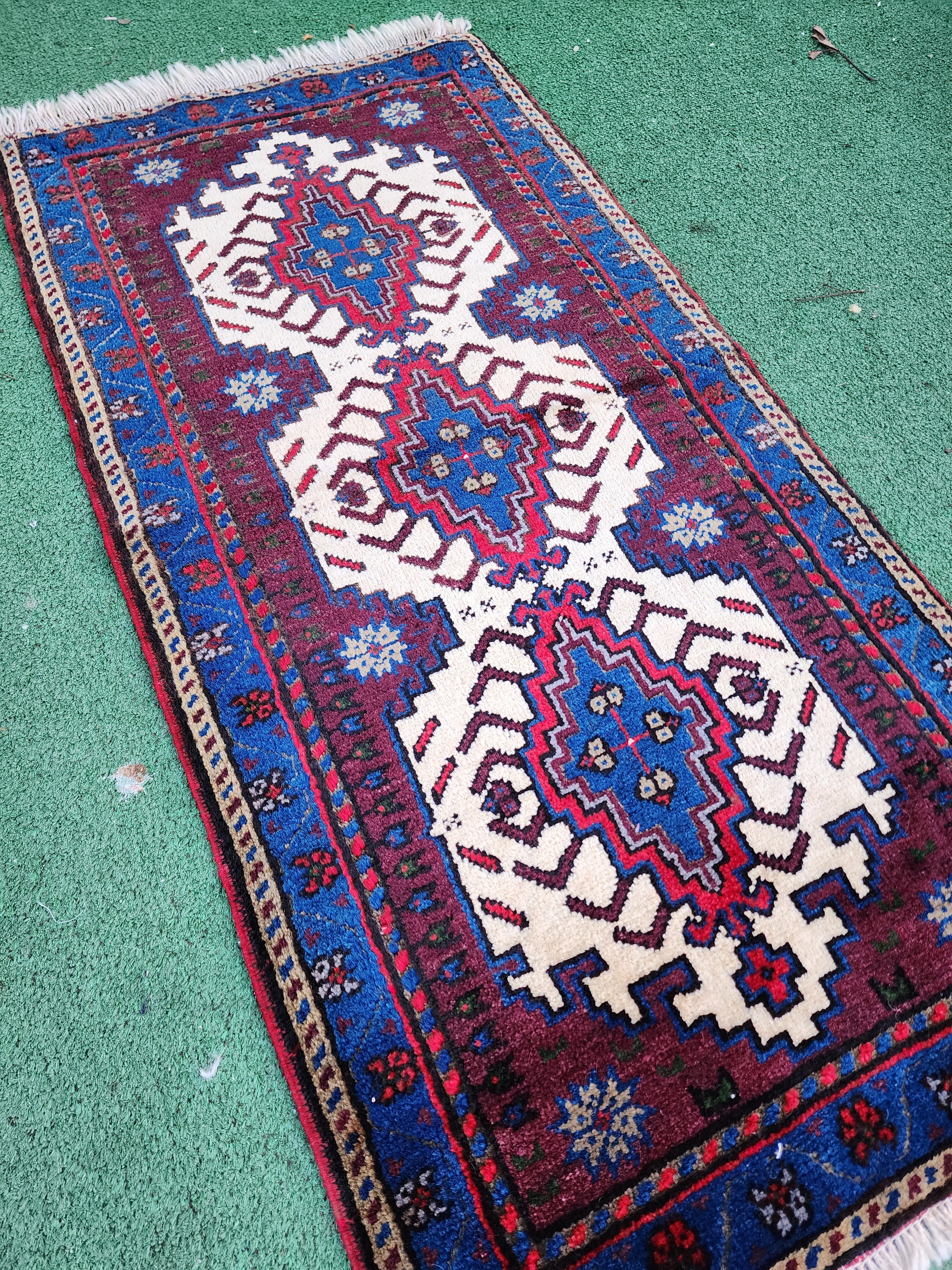 vintage Anatolian Wool Small Rug — detail texture