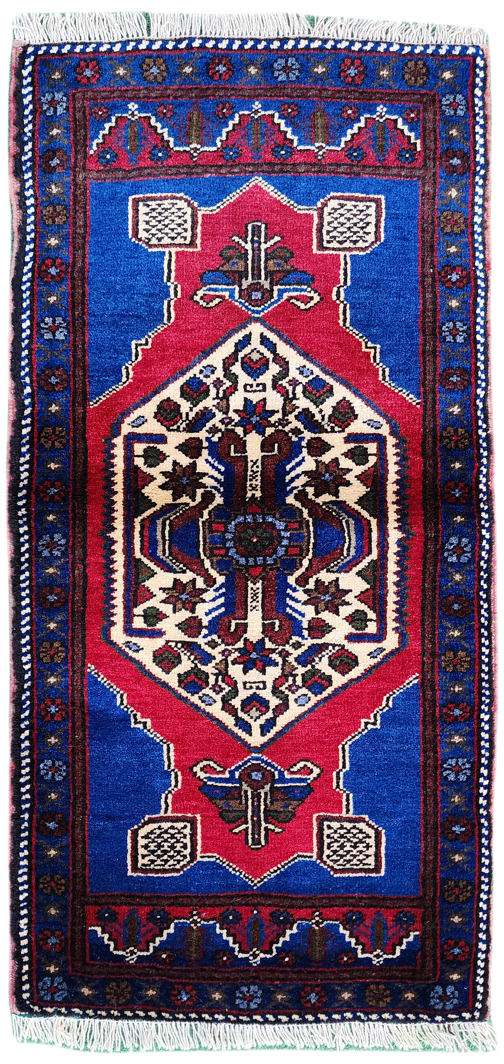 Alfombra turca vintage Taspinar de 3'4'' x 1'7''
