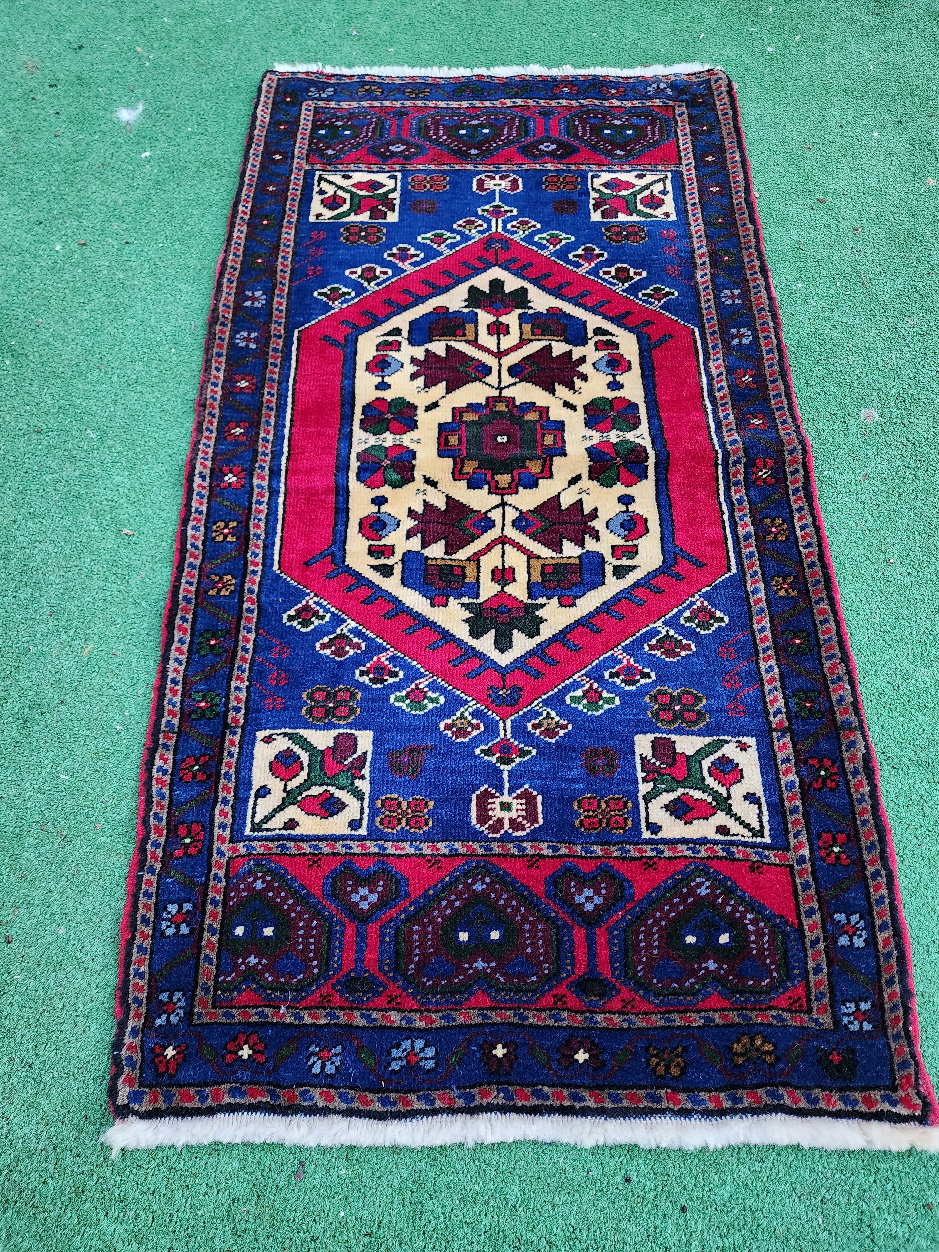 Alfombra turca vintage Taspinar de 3'8'' x 2''