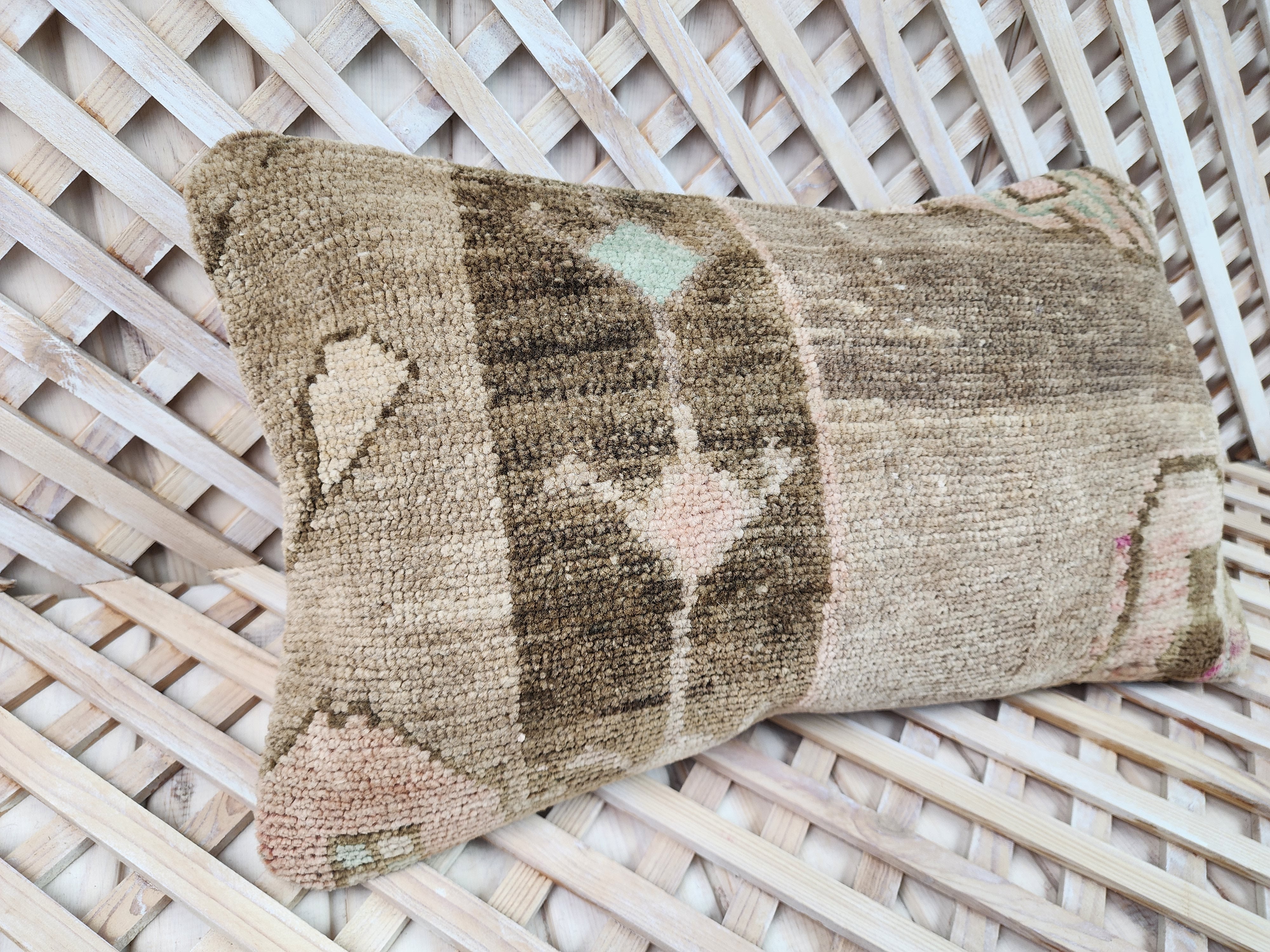 Vintage Carpet Pillow Cover 12x20 inch