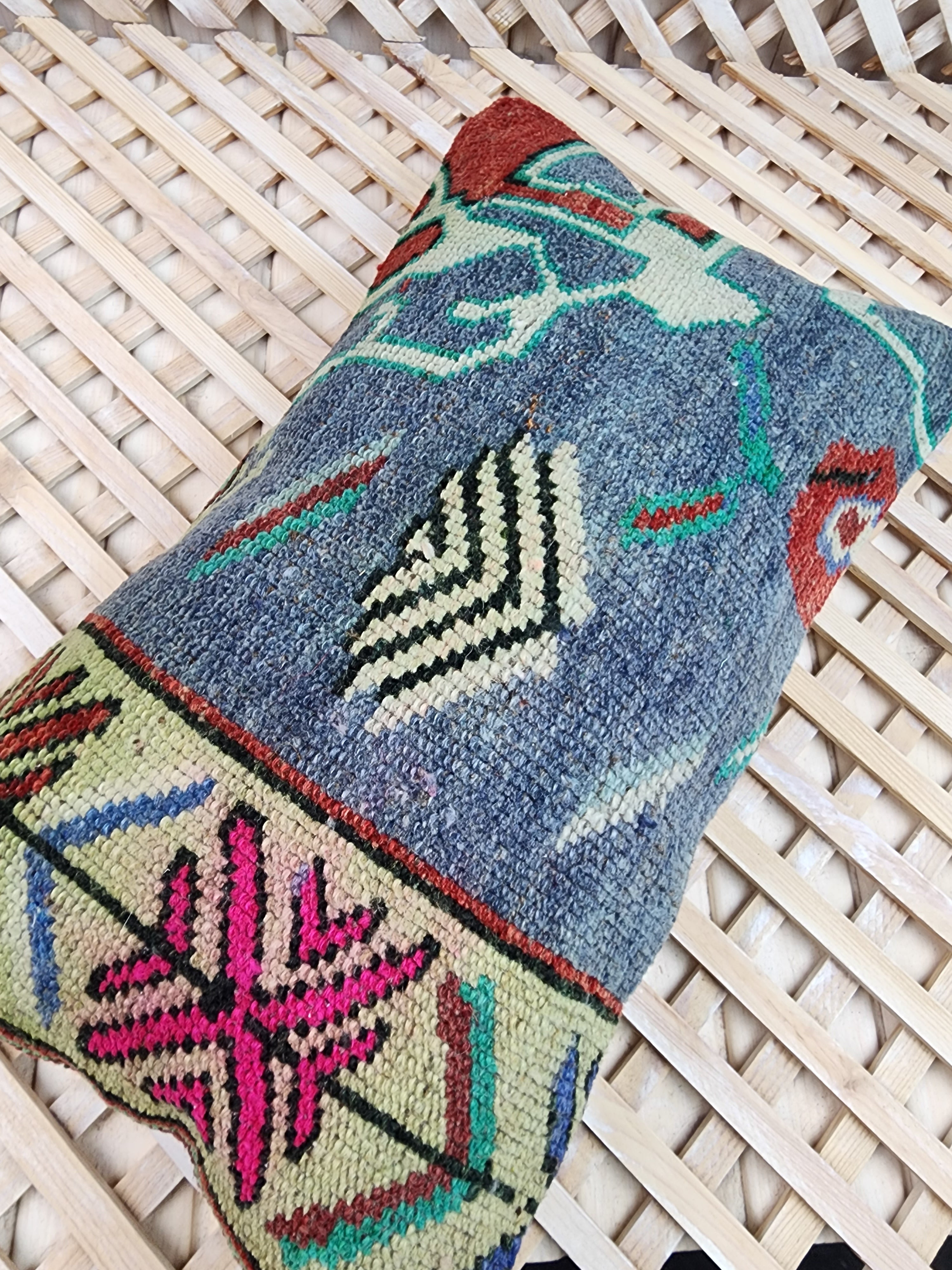 Vintage Carpet Pillow Cover 12x20 inch