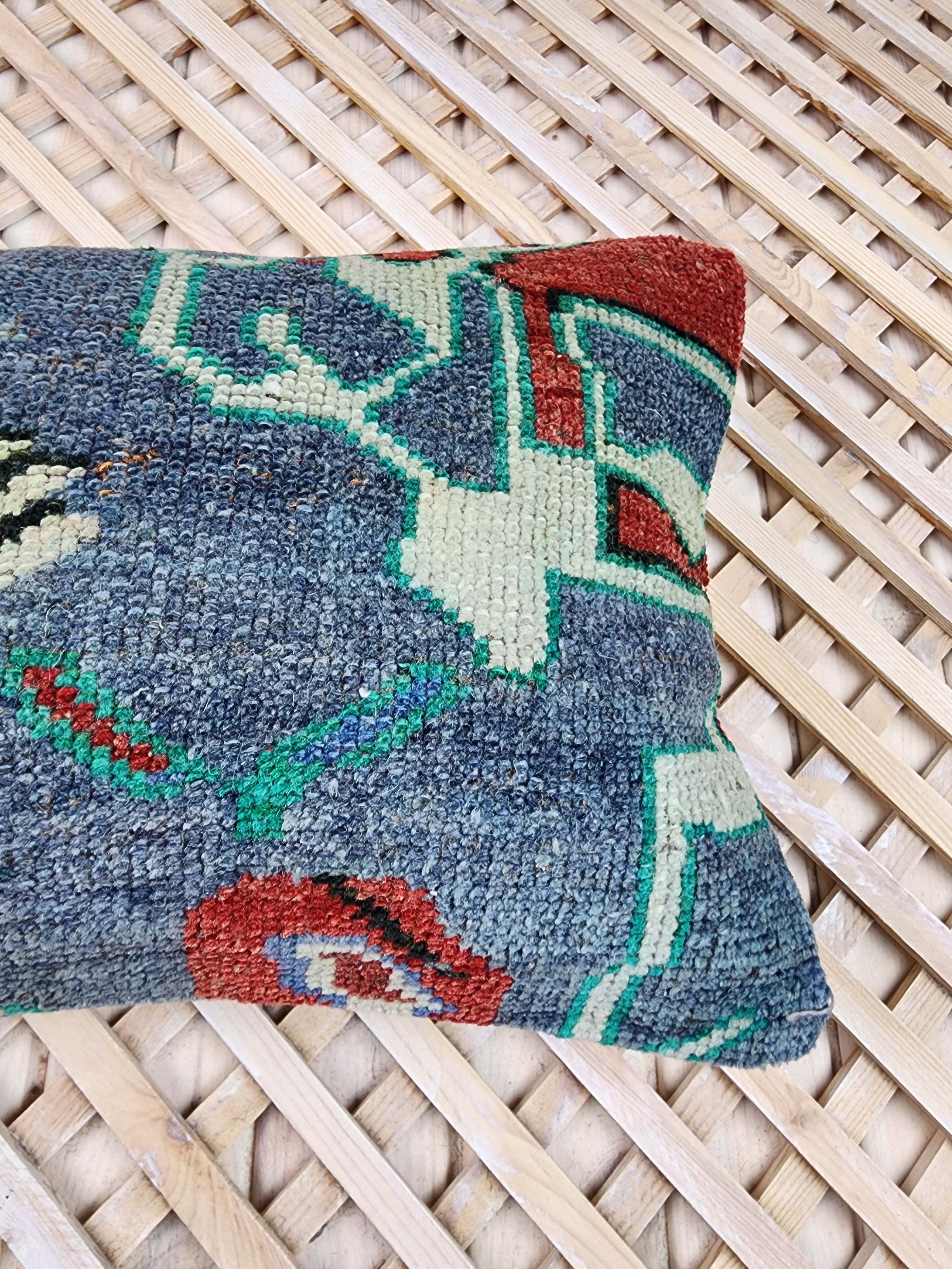 Vintage Carpet Pillow Cover 12x20 inch