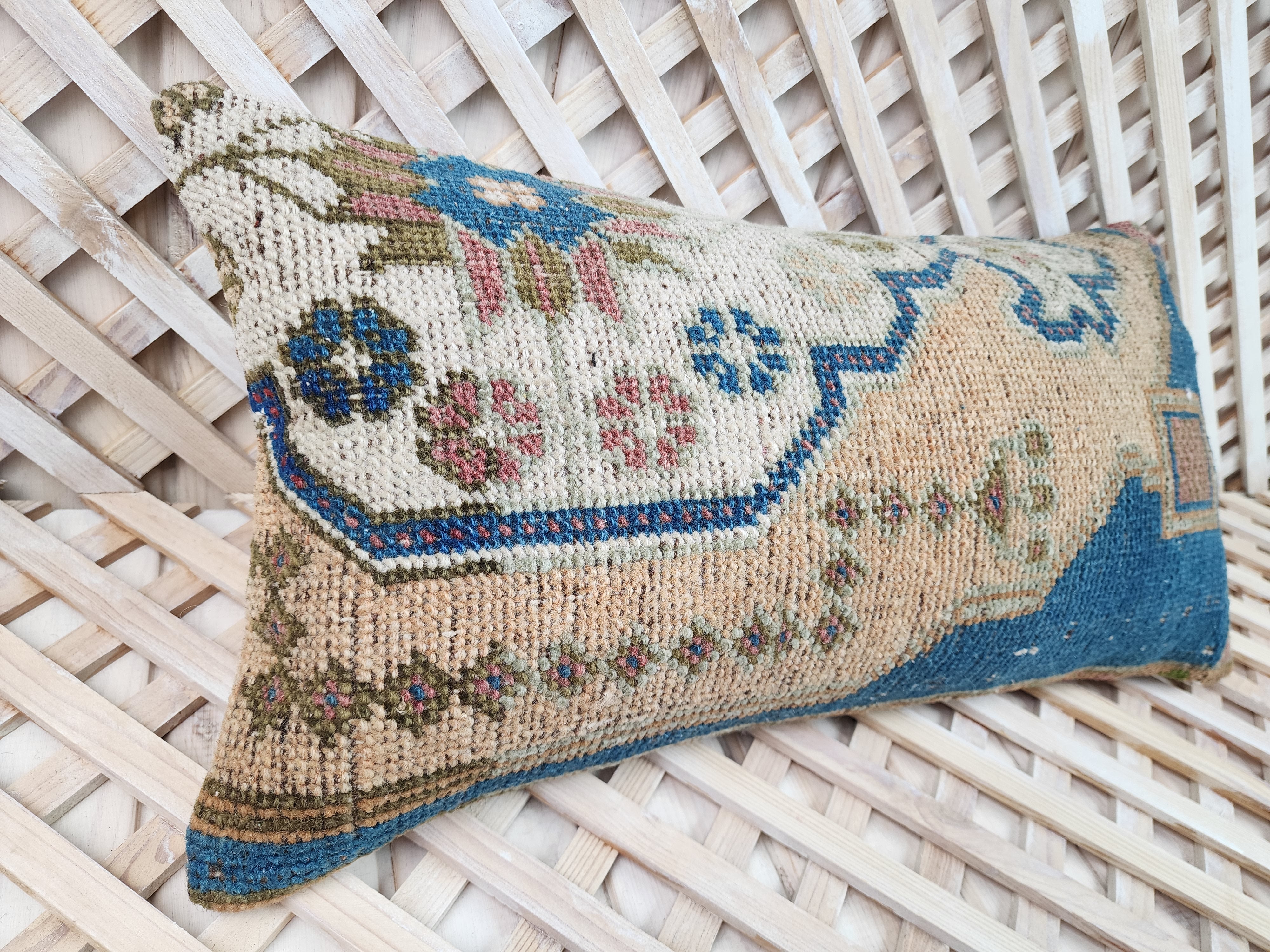Vintage Carpet Pillow Cover 12x20 inch