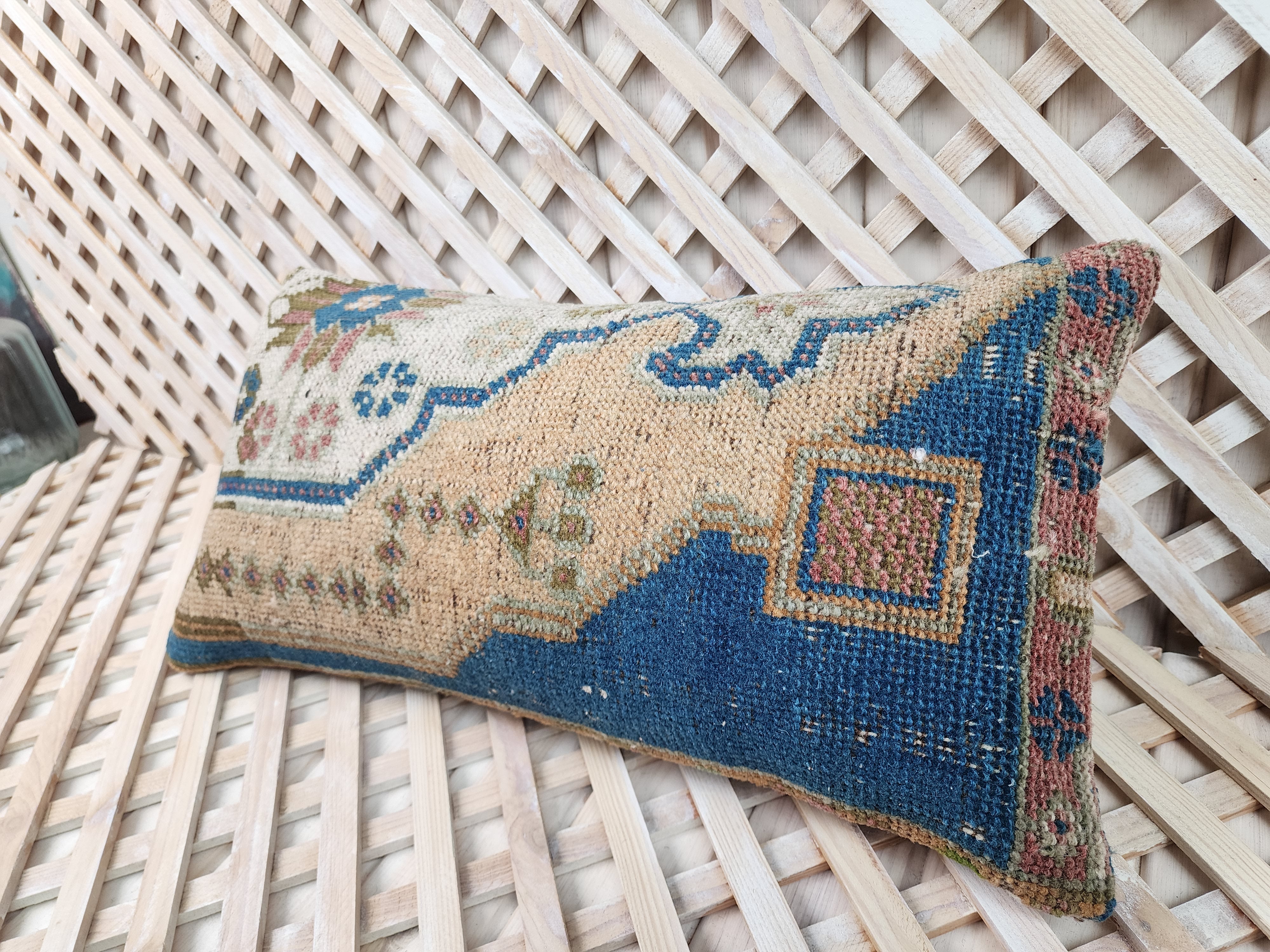 Vintage Carpet Pillow Cover 12x20 inch