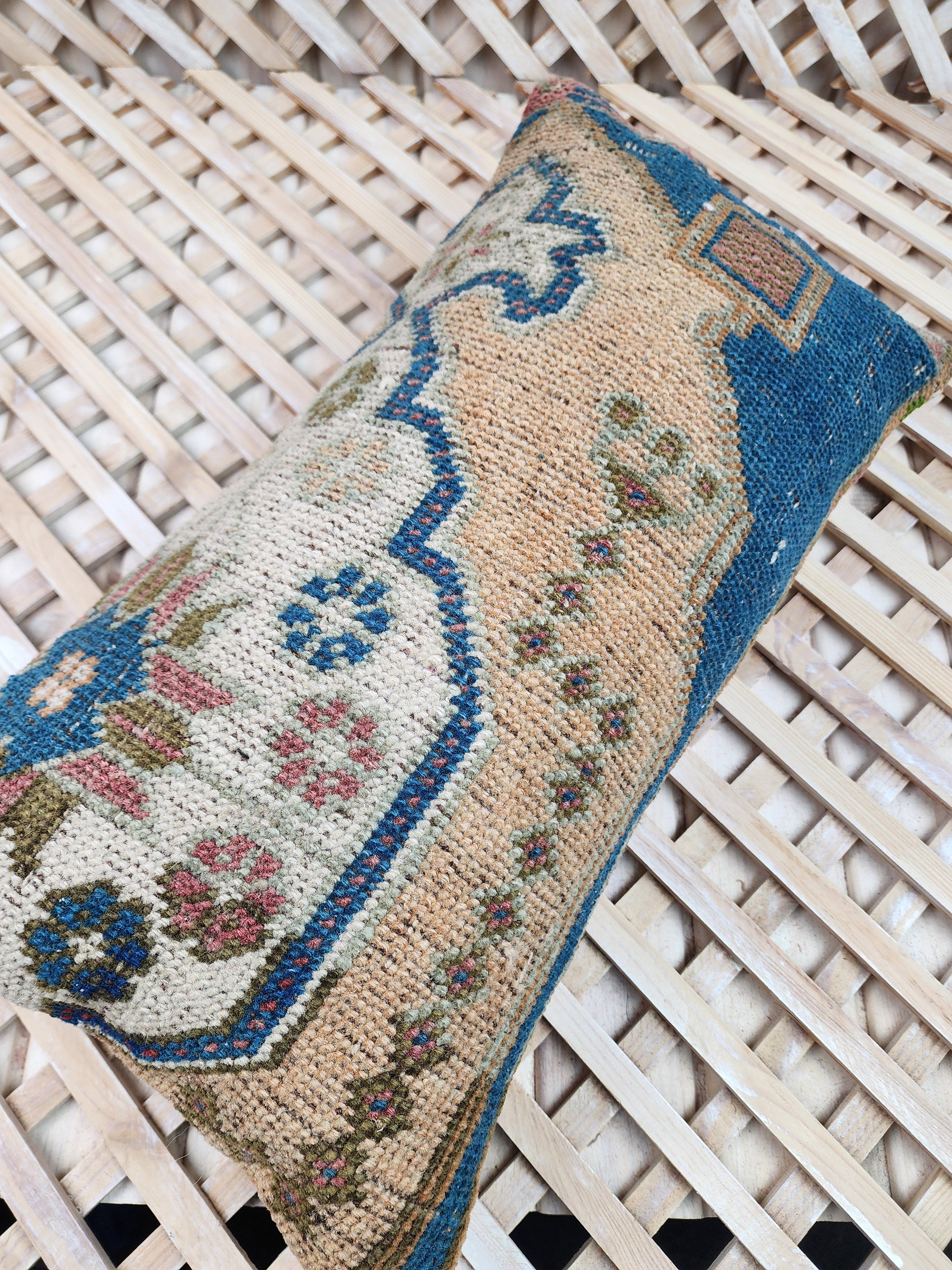 Vintage Carpet Pillow Cover 12x20 inch