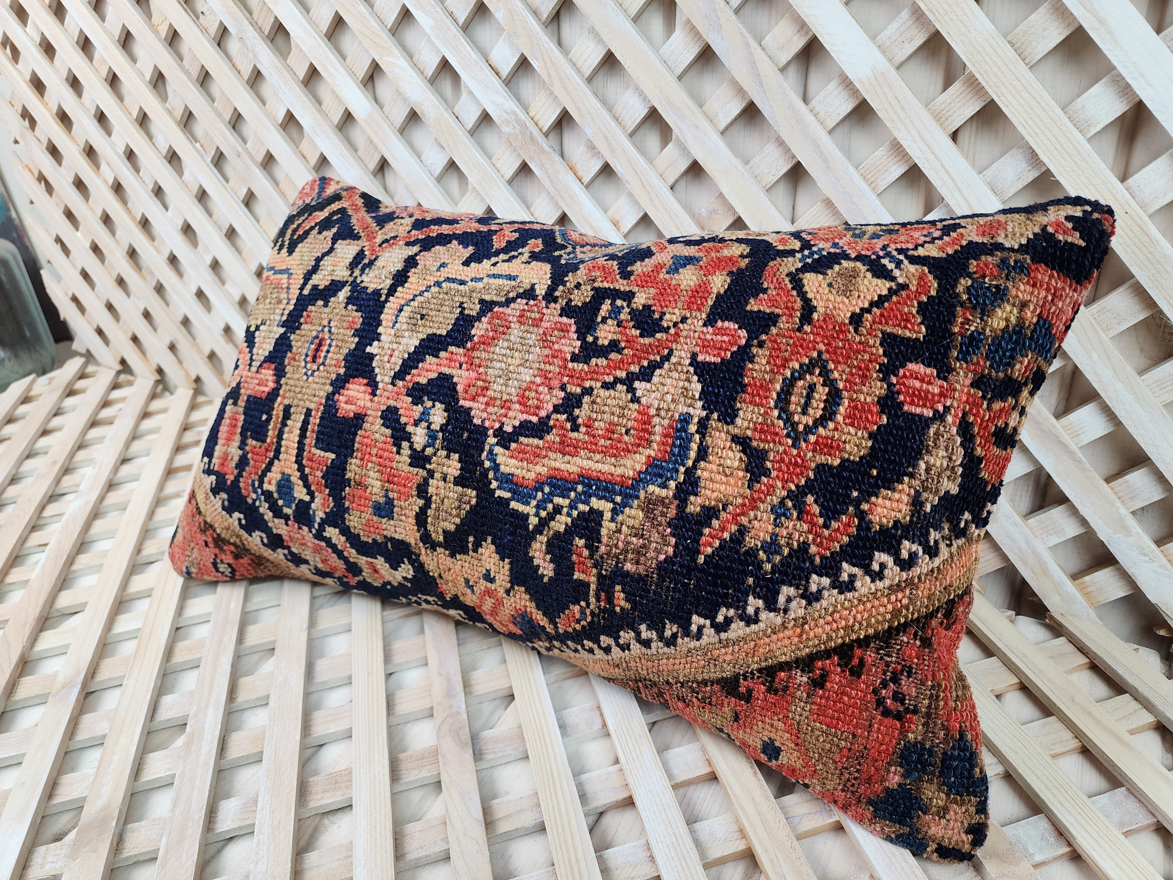 vintage Turkish Pillow Cover — detail texture
