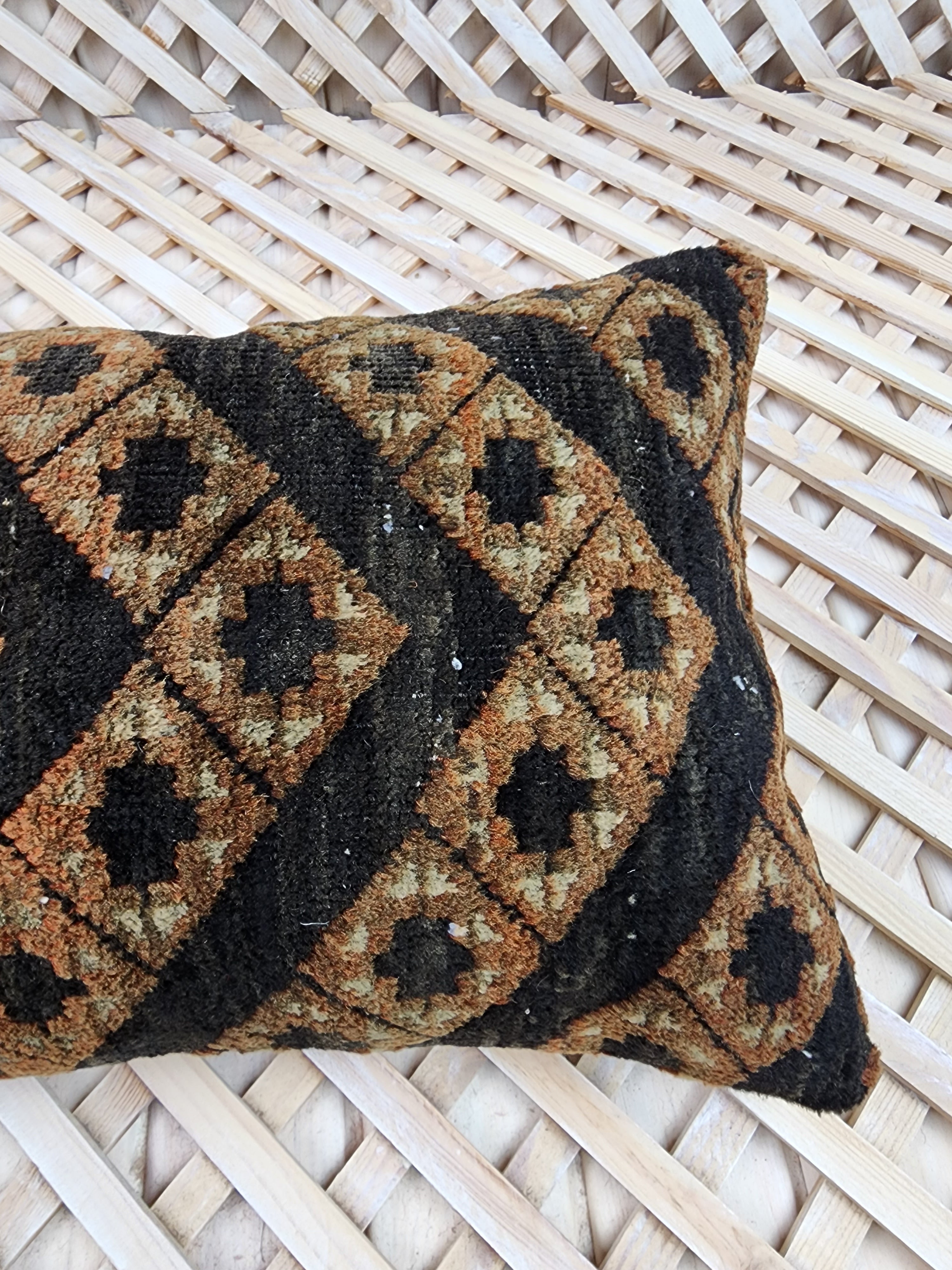 antique Persian Pillow Cover — in setting