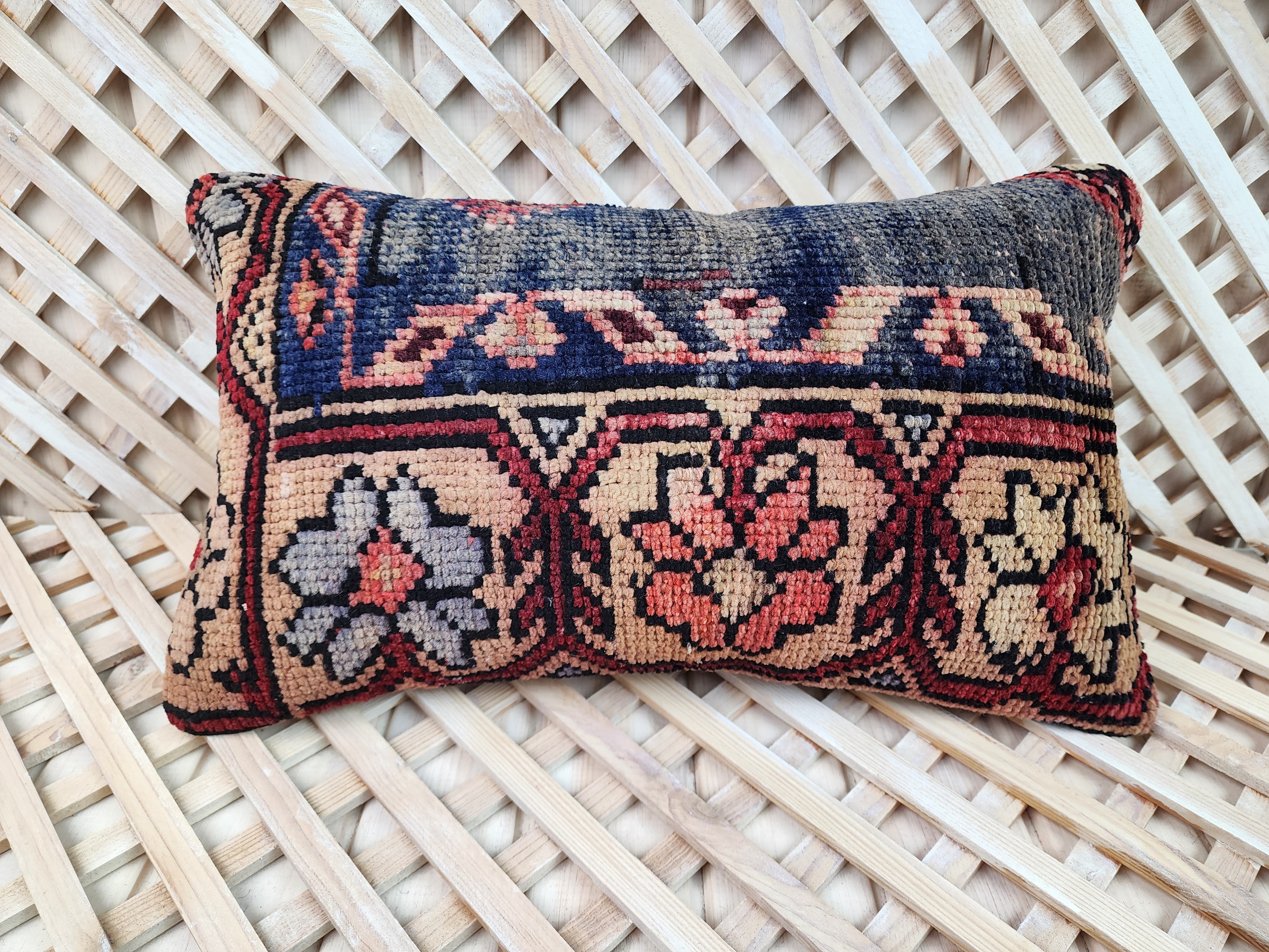 Vintage Carpet Pillow Cover 12x20 inch