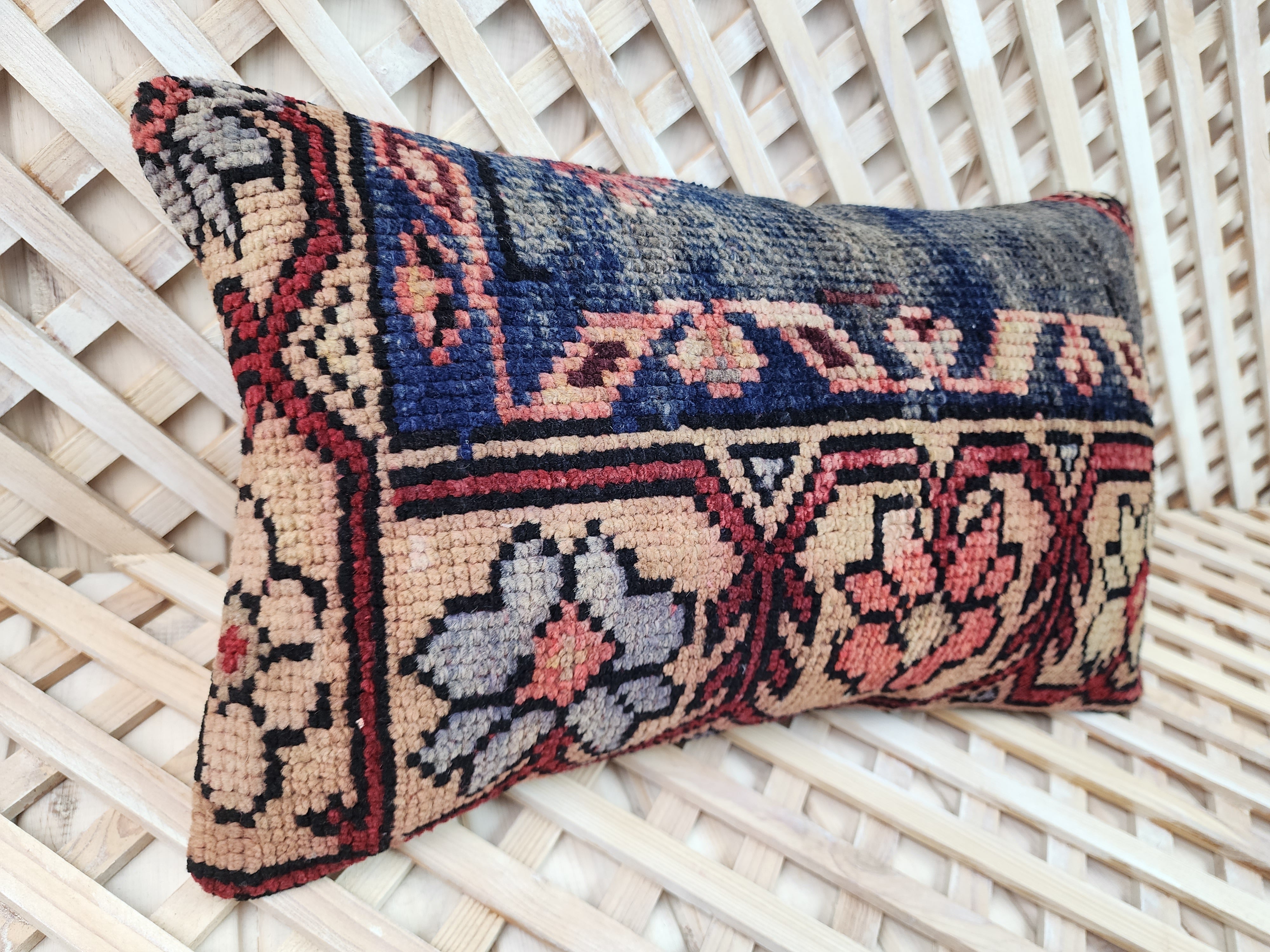 Vintage Carpet Pillow Cover 12x20 inch