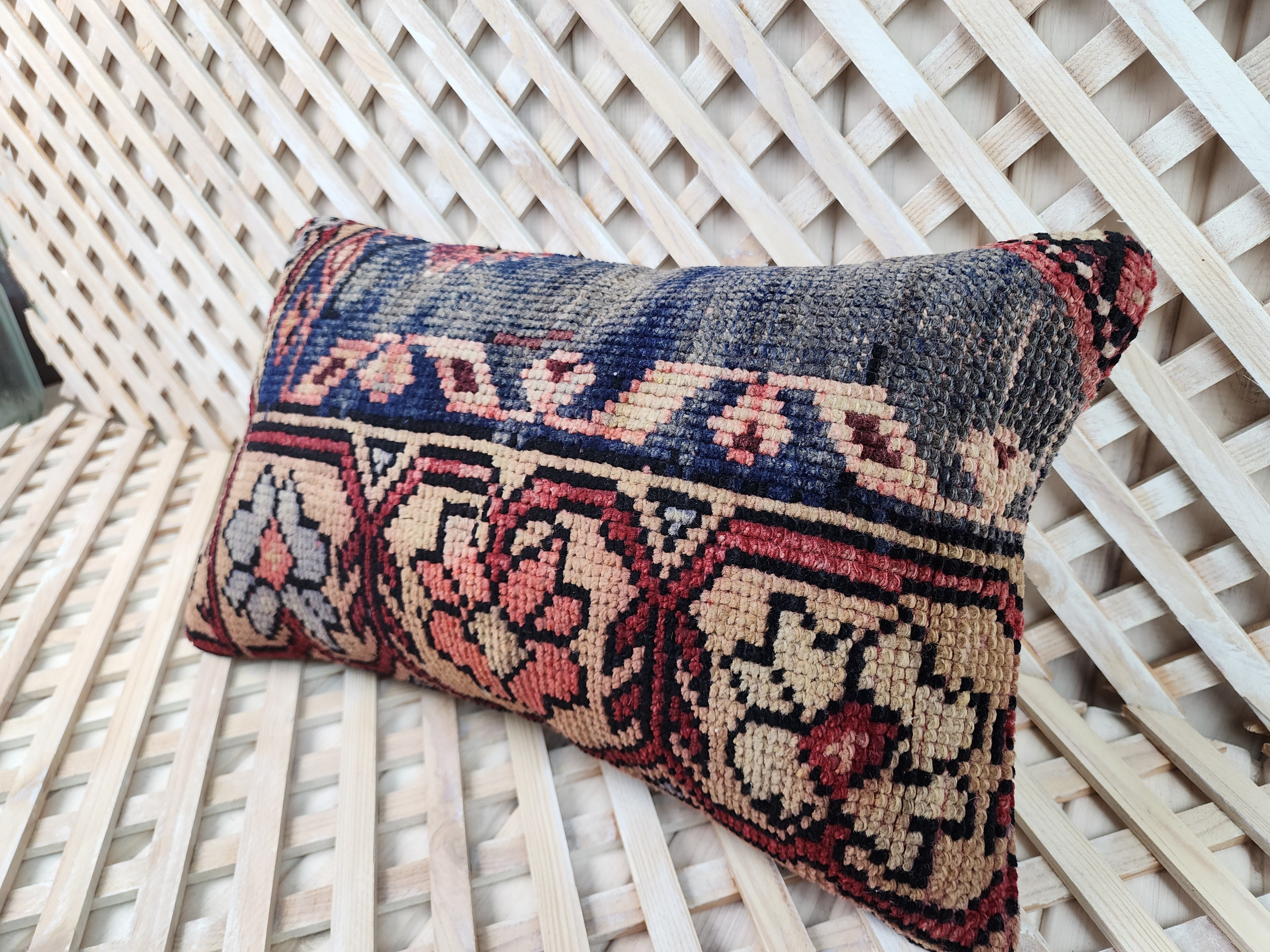 vintage Anatolian Pillow Cover — detail texture