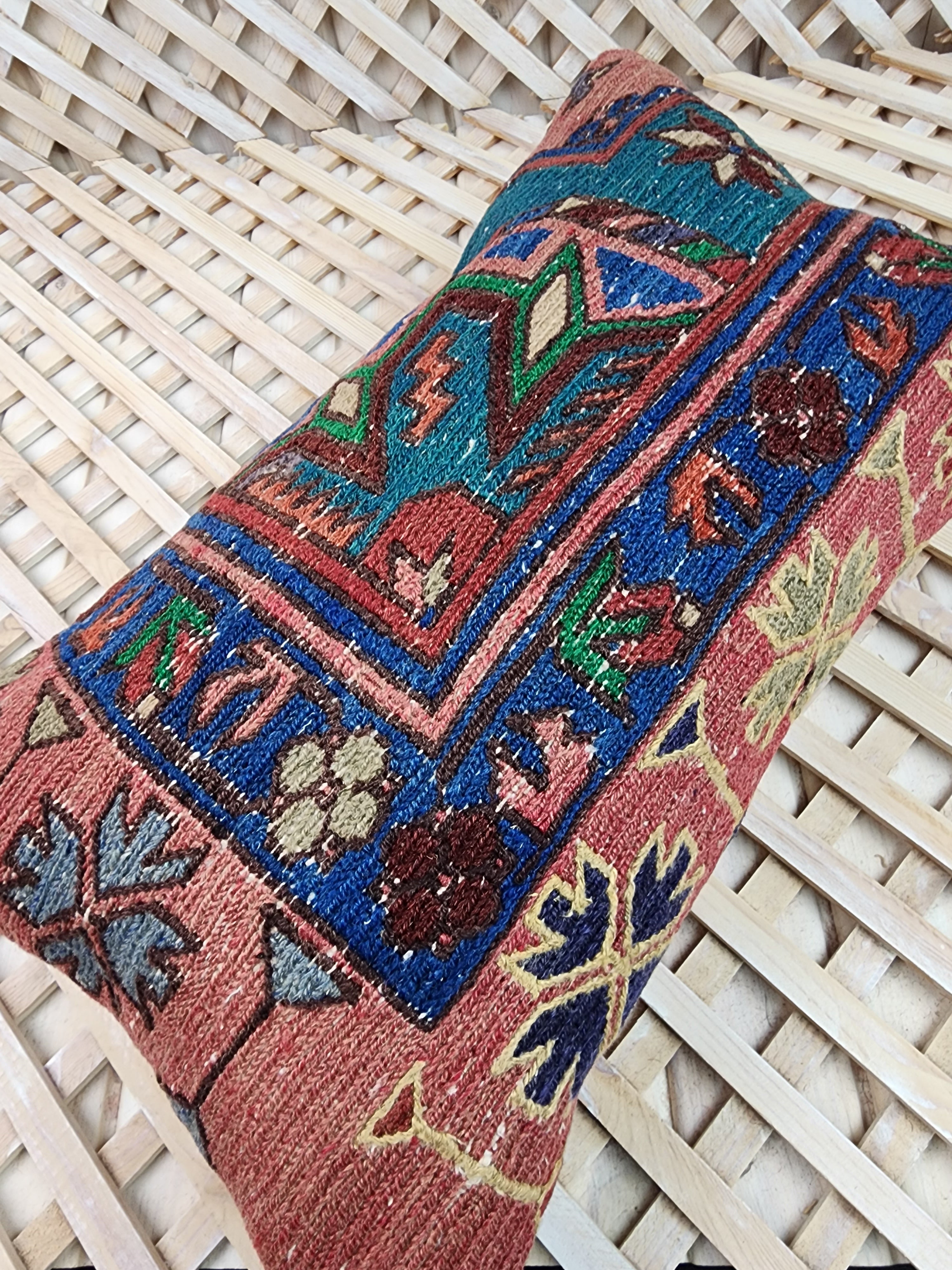 Vintage Kilim Pillow Cover 12x20 inch