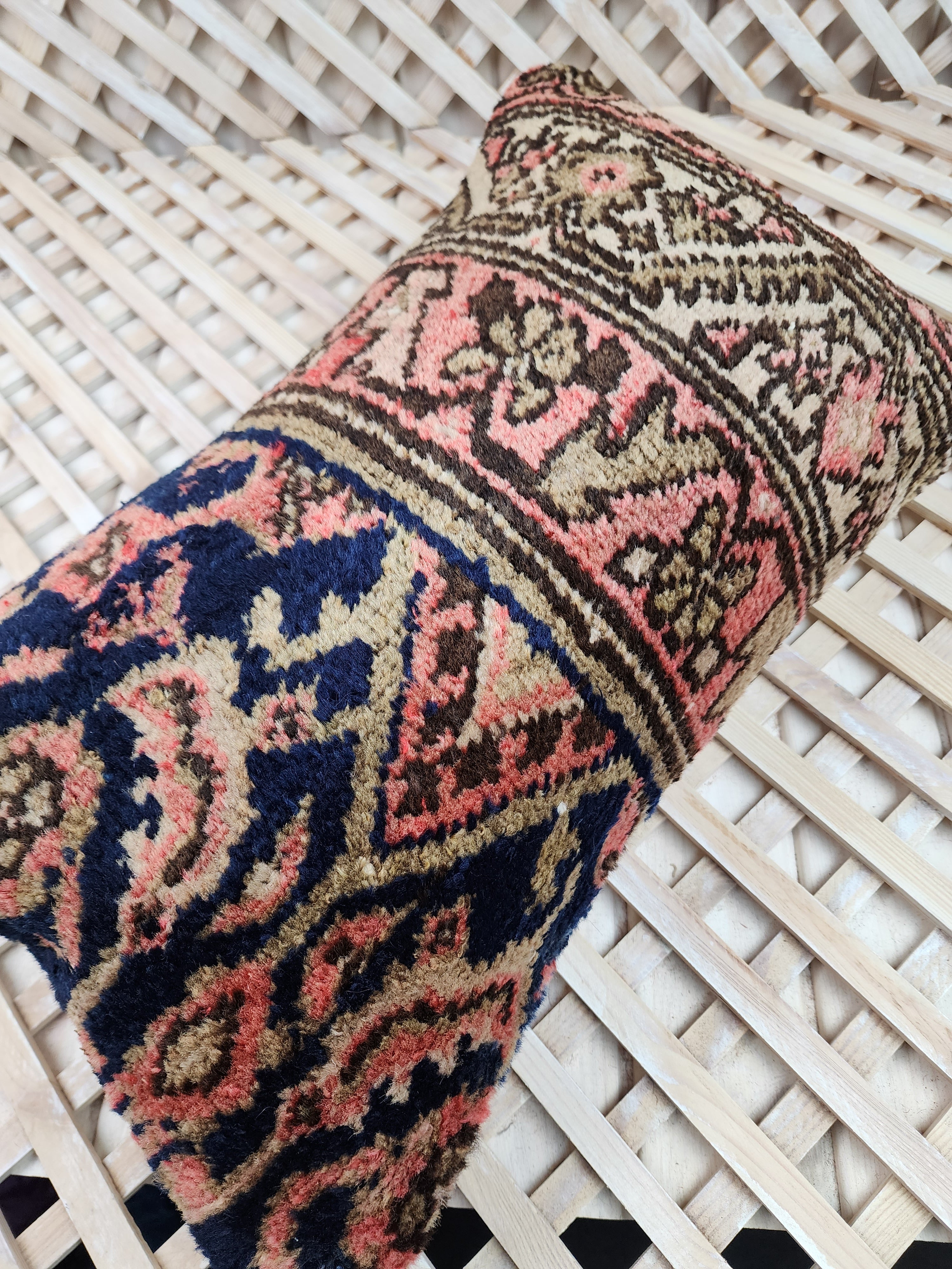 antique Persian Pillow Cover — pattern close-up