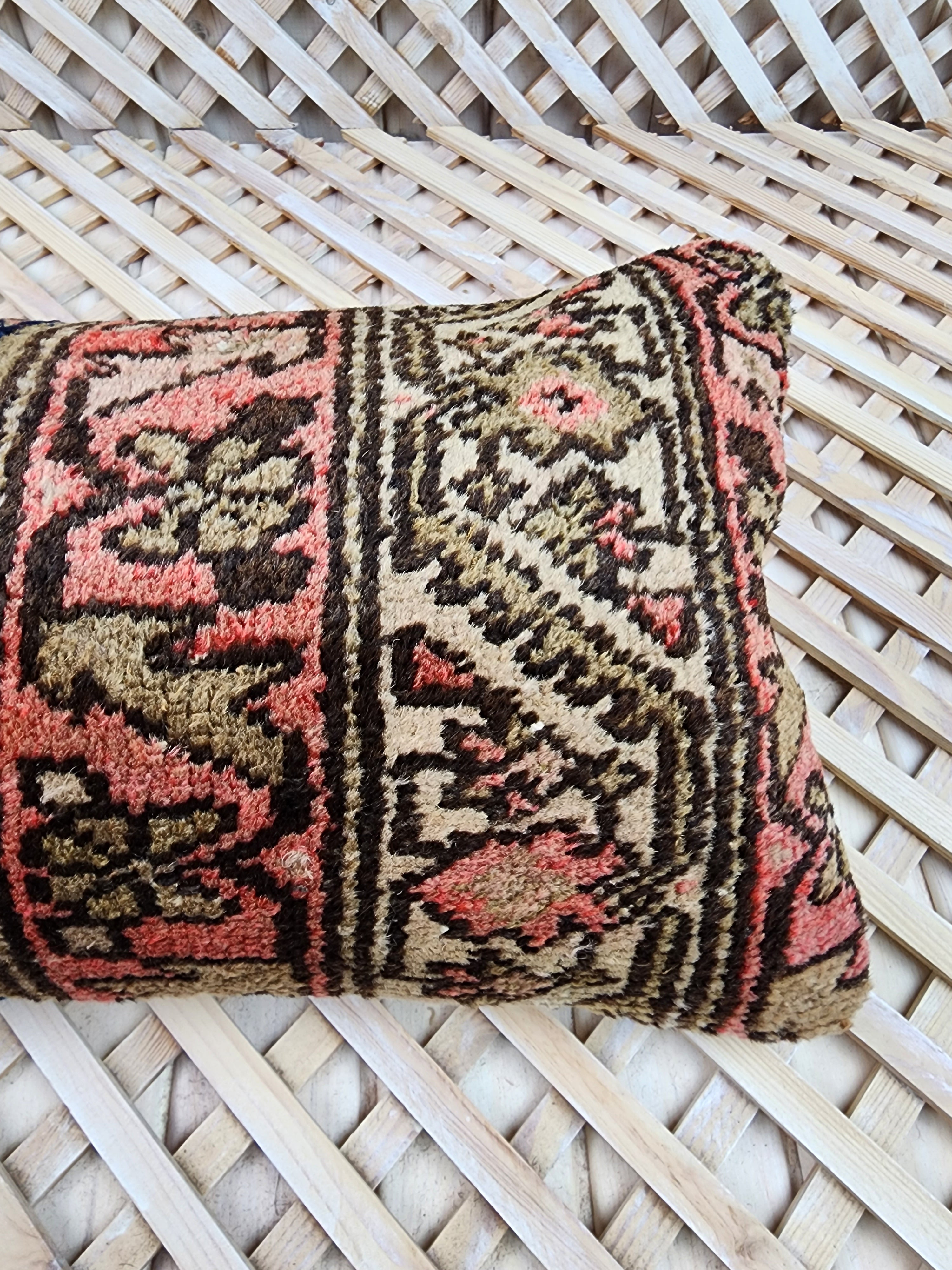 antique Persian Pillow Cover — in setting