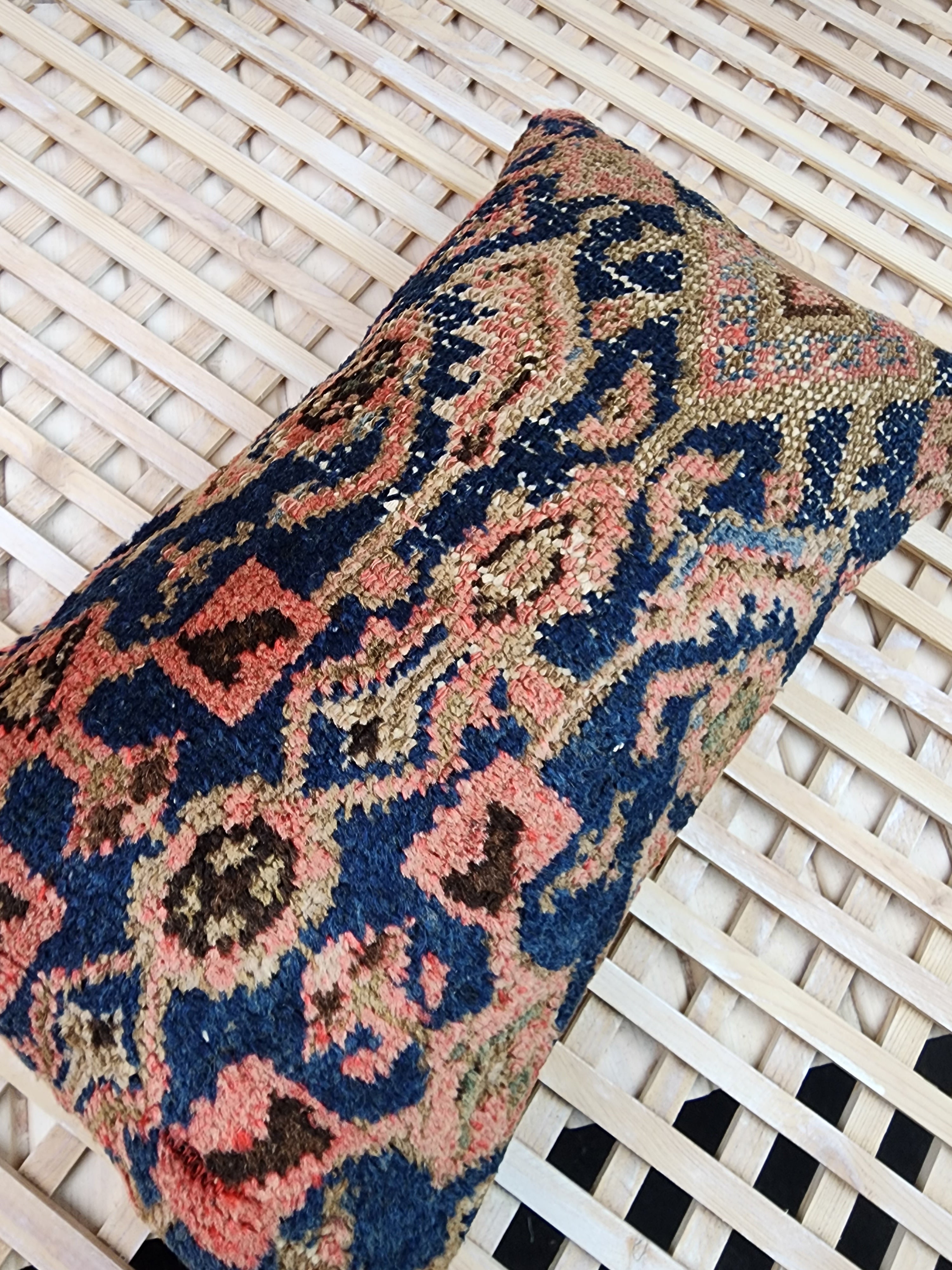 antique Persian Pillow Cover — pattern close-up