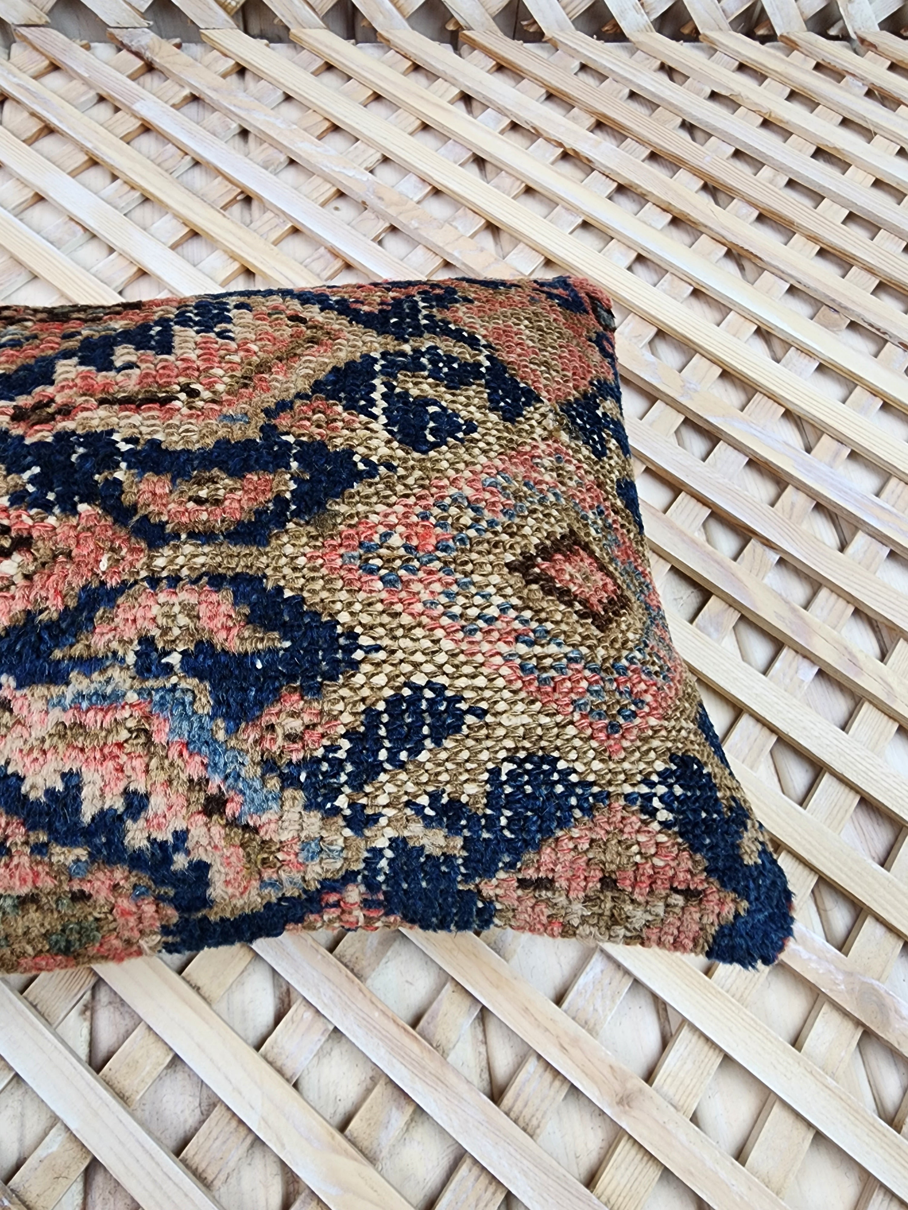 antique Persian Pillow Cover — in setting