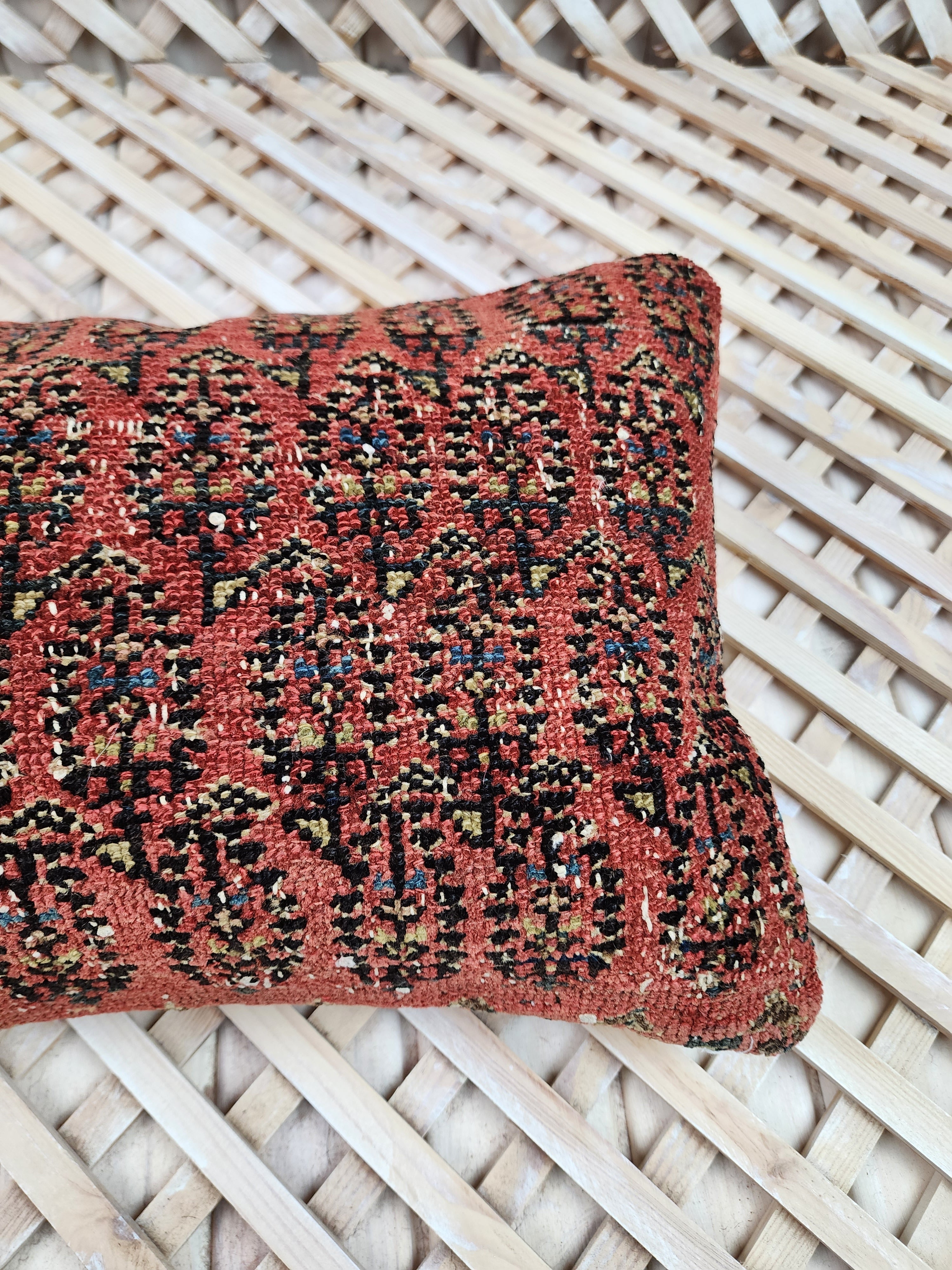 antique Persian Pillow Cover — in setting
