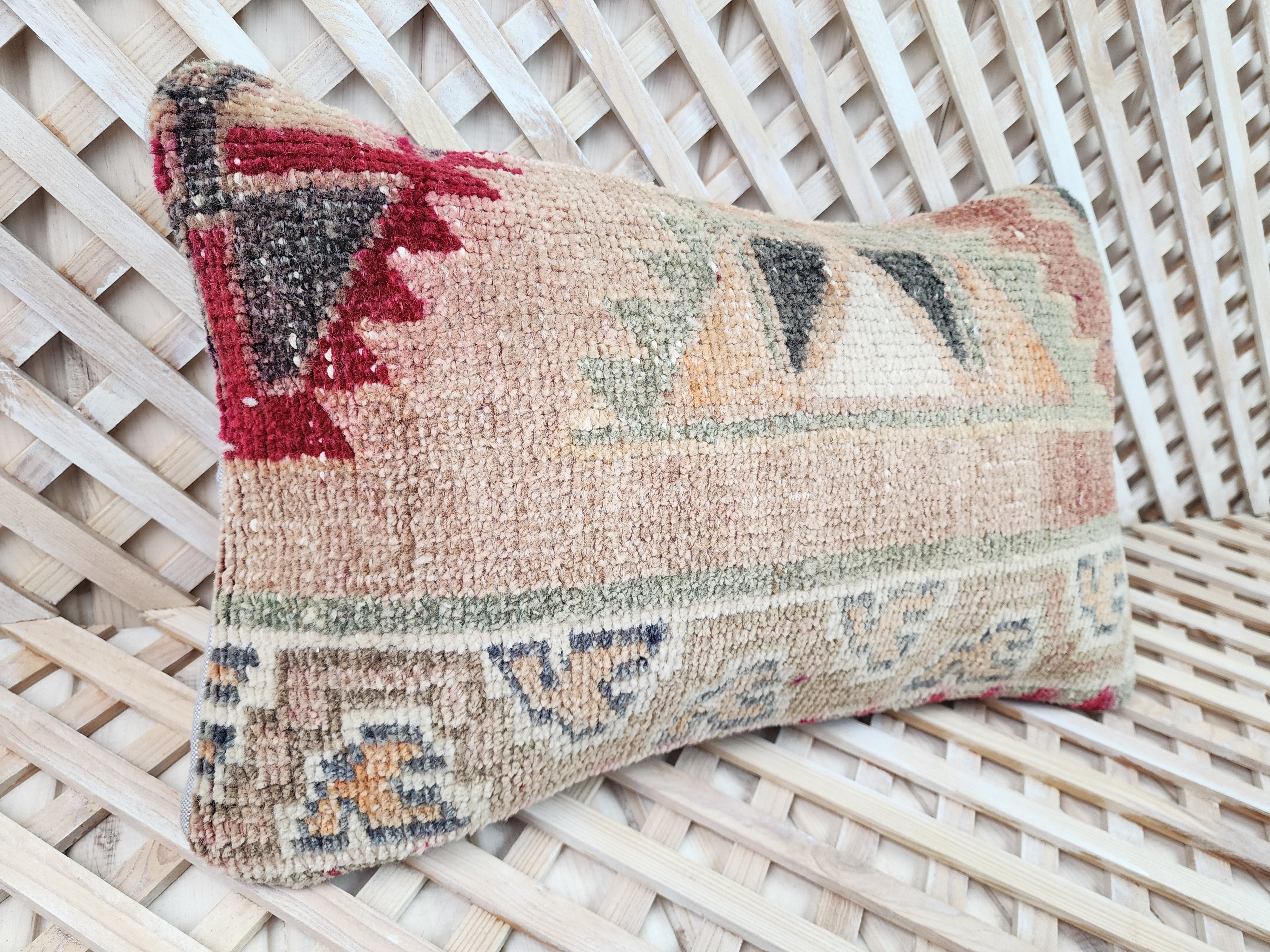 Vintage Carpet Pillow Cover 12x20 inch