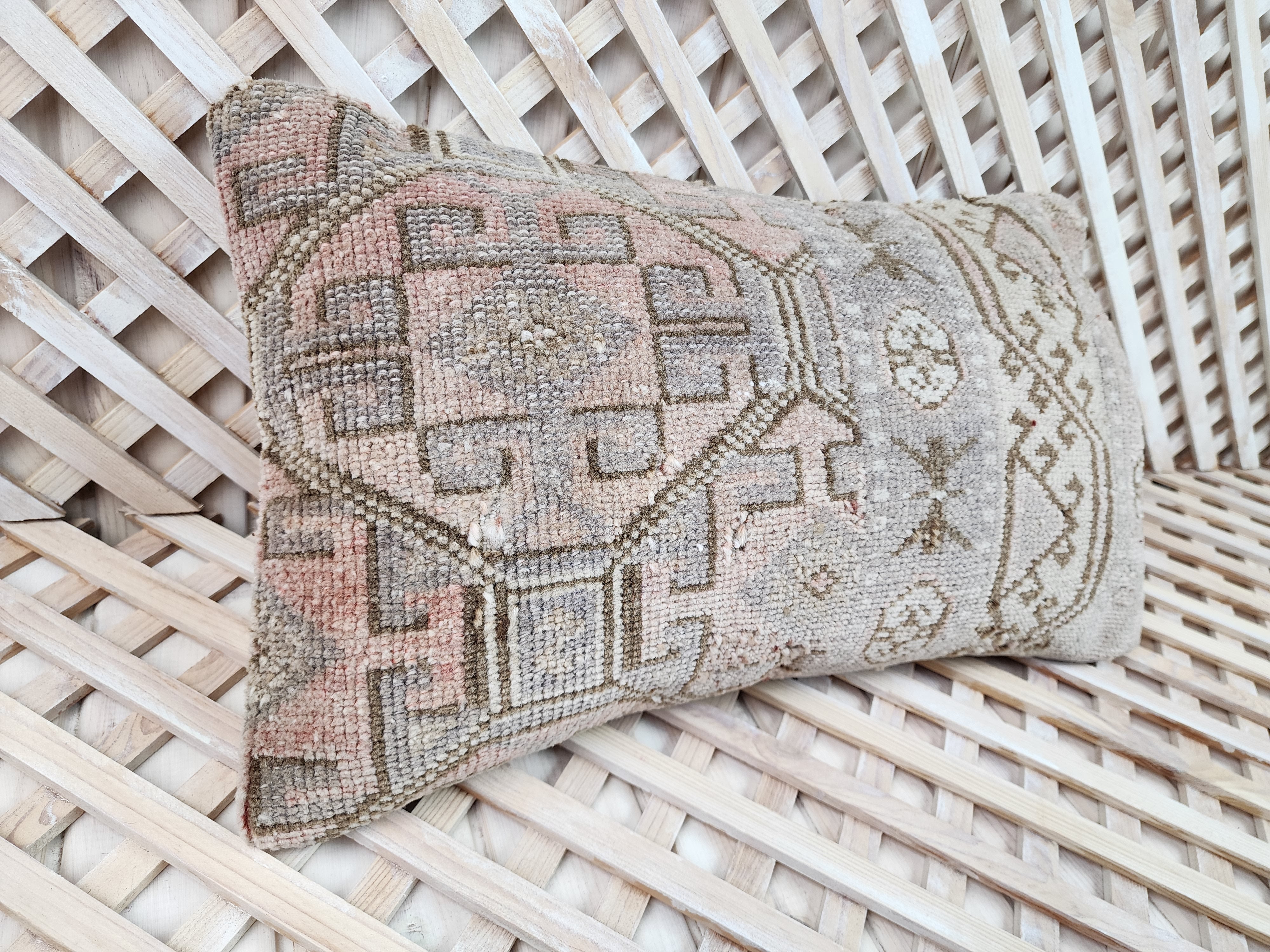 Vintage Carpet Pillow Cover 12x20 inch