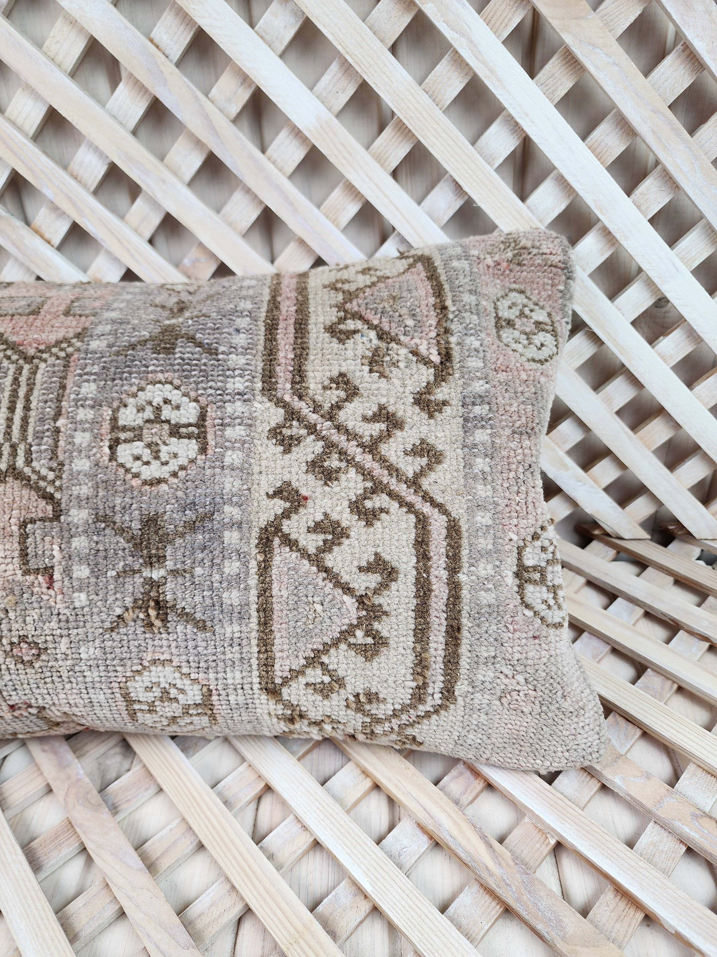 Vintage Carpet Pillow Cover 12x20 inch