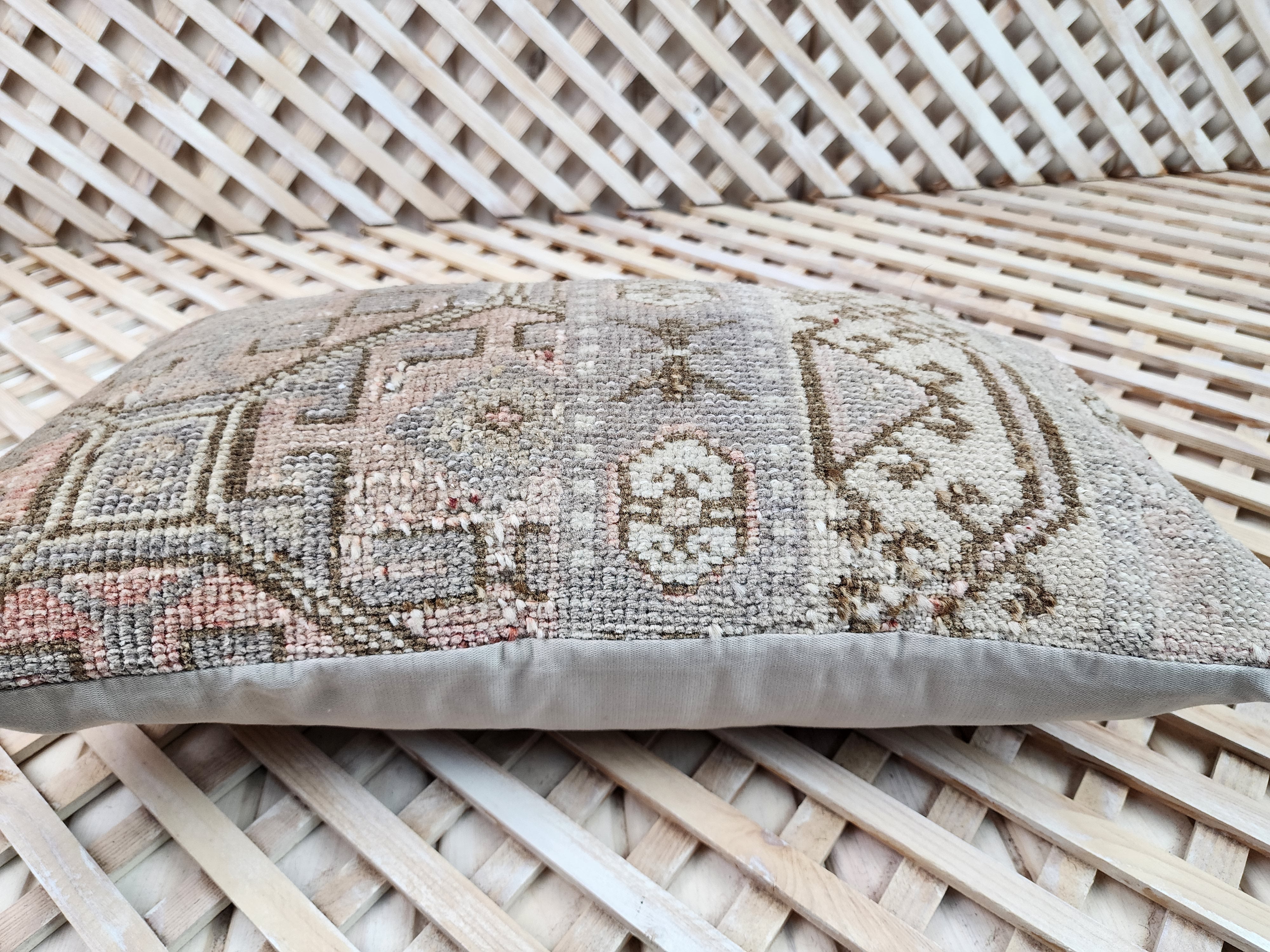 Vintage Carpet Pillow Cover 12x20 inch