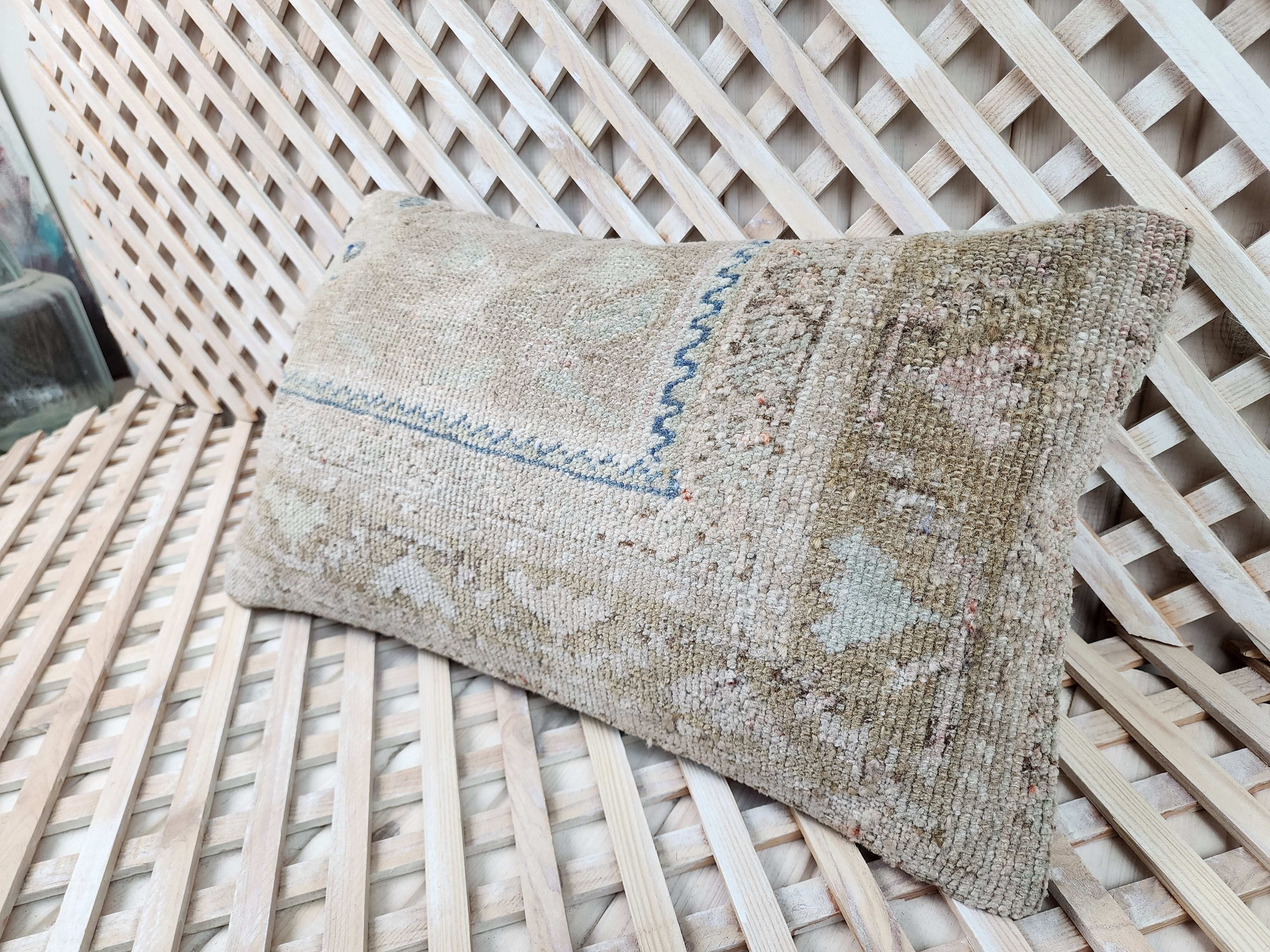 Vintage Carpet Pillow Cover 12x20 inch