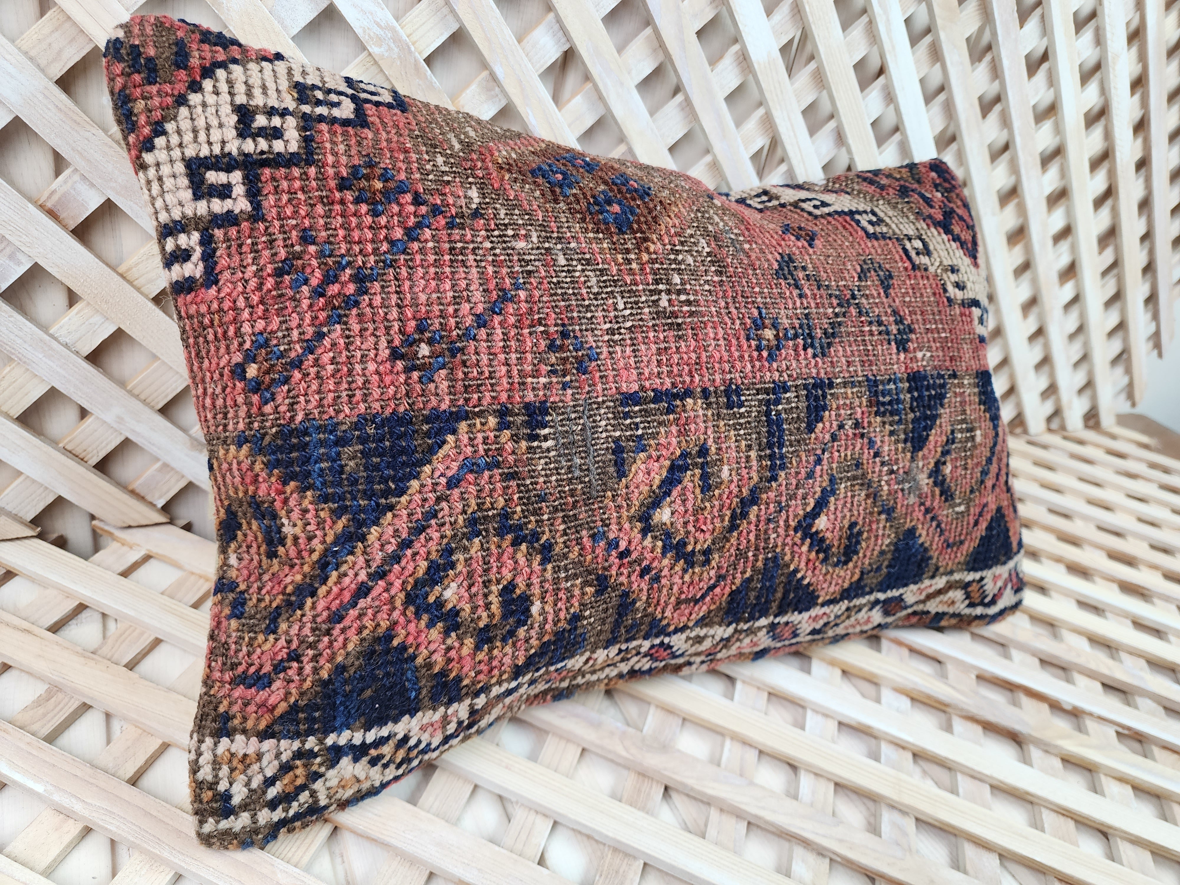 antique Anatolian Pillow Cover — back view