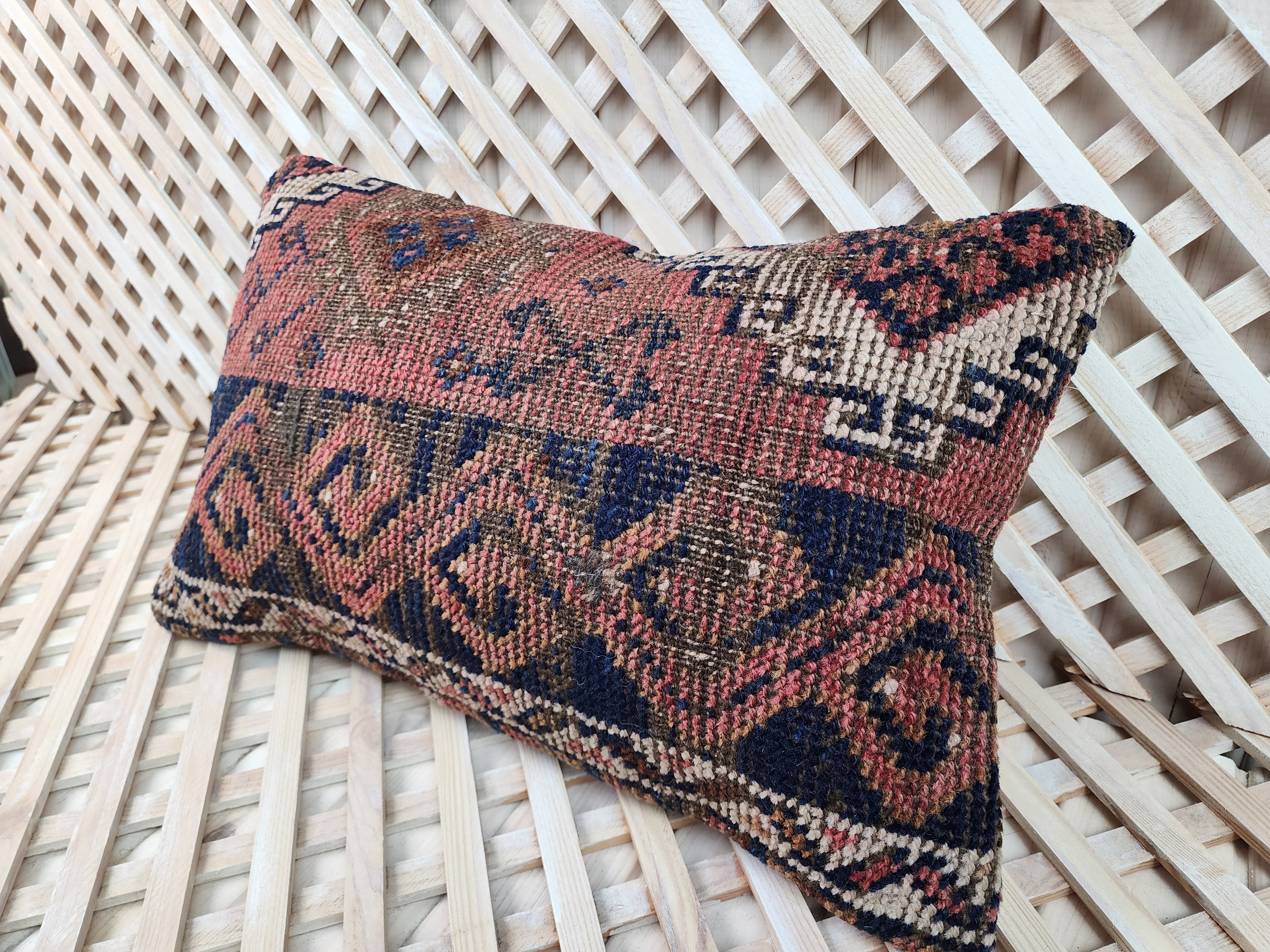 antique Anatolian Pillow Cover — detail texture