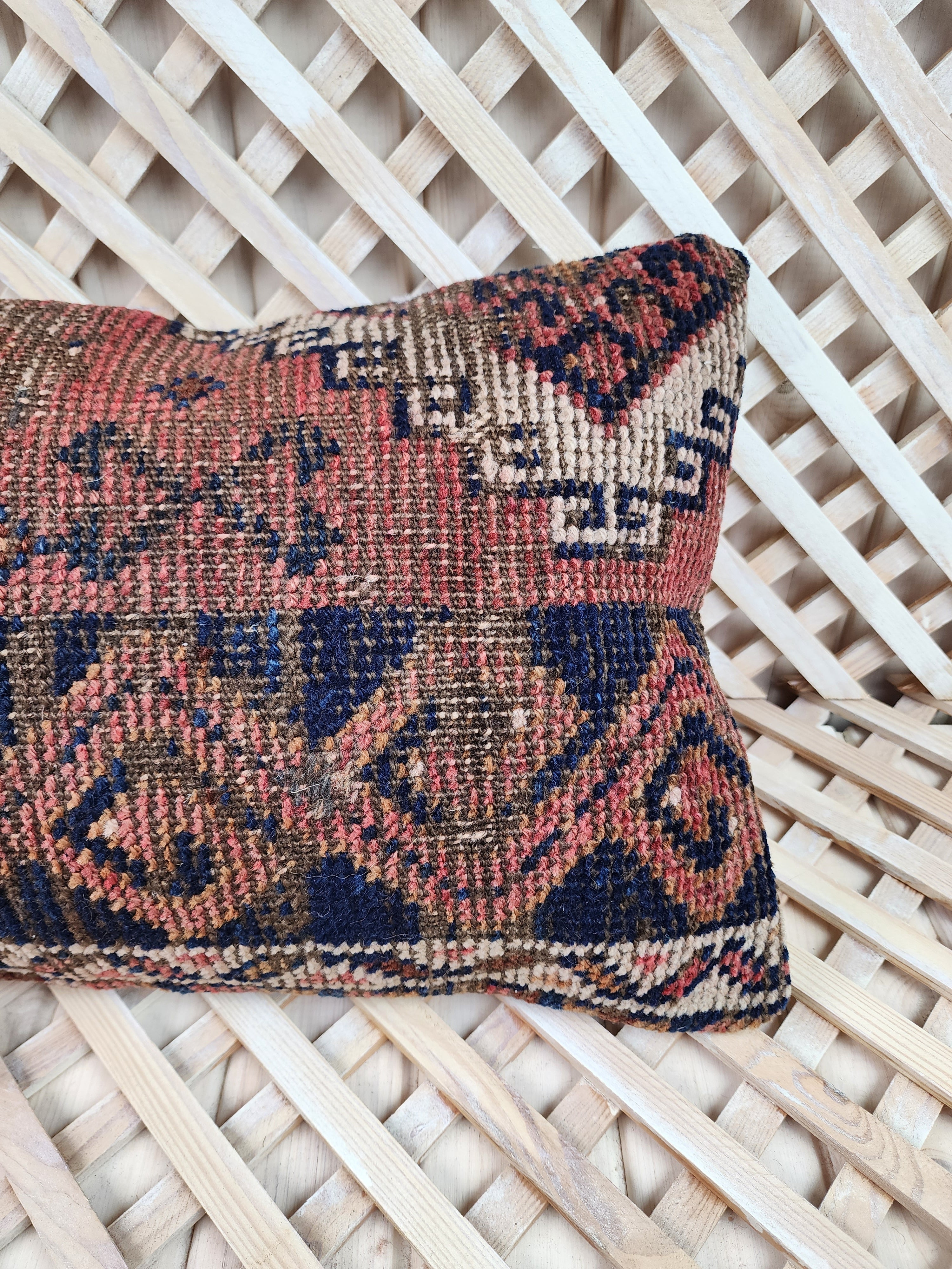 antique Anatolian Pillow Cover — pattern close-up