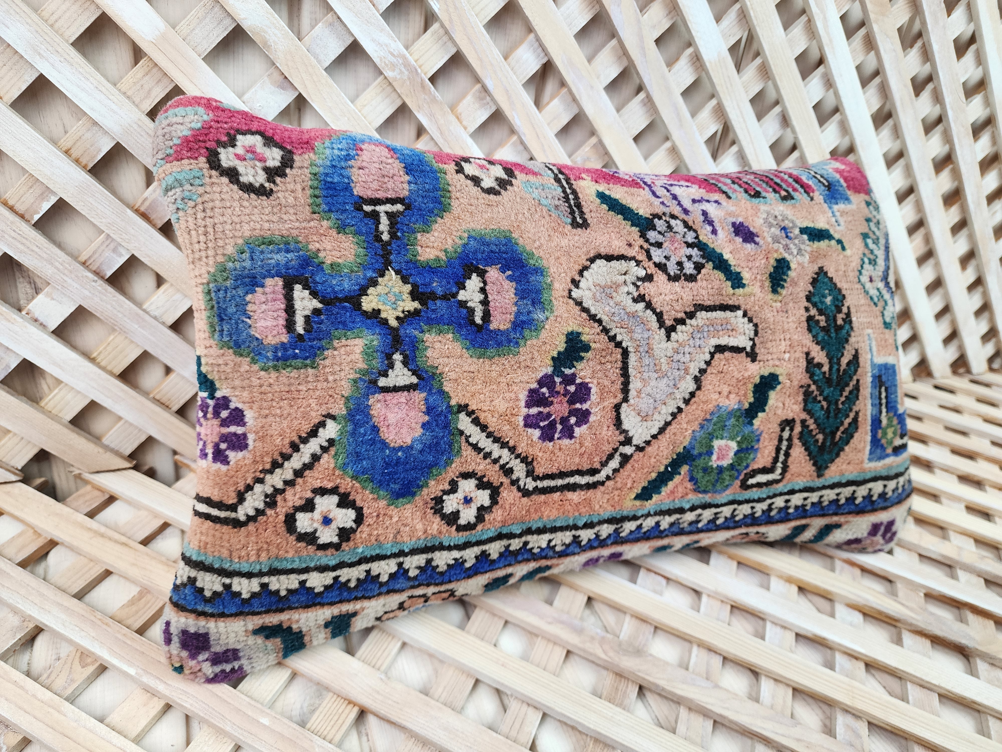 vintage Anatolian Pillow Cover — back view
