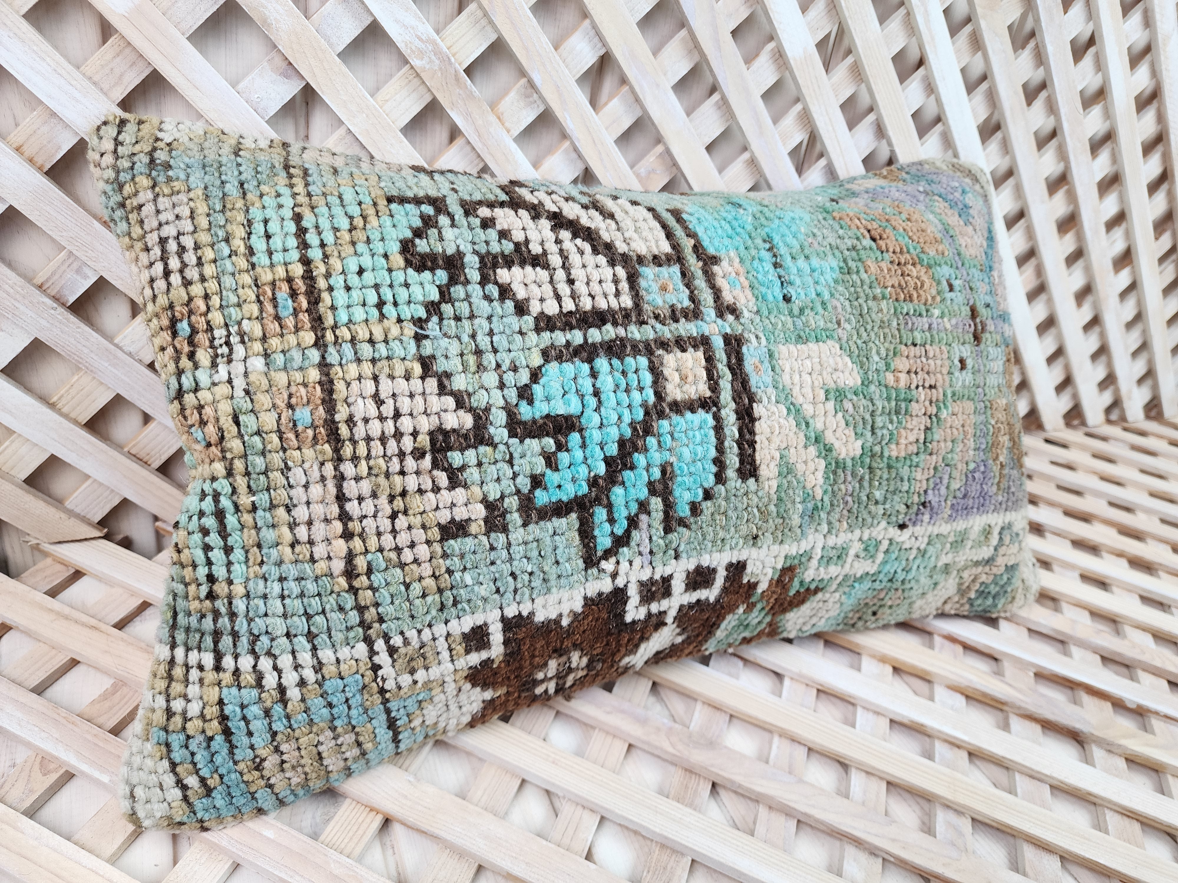 vintage Anatolian Pillow Cover — back view