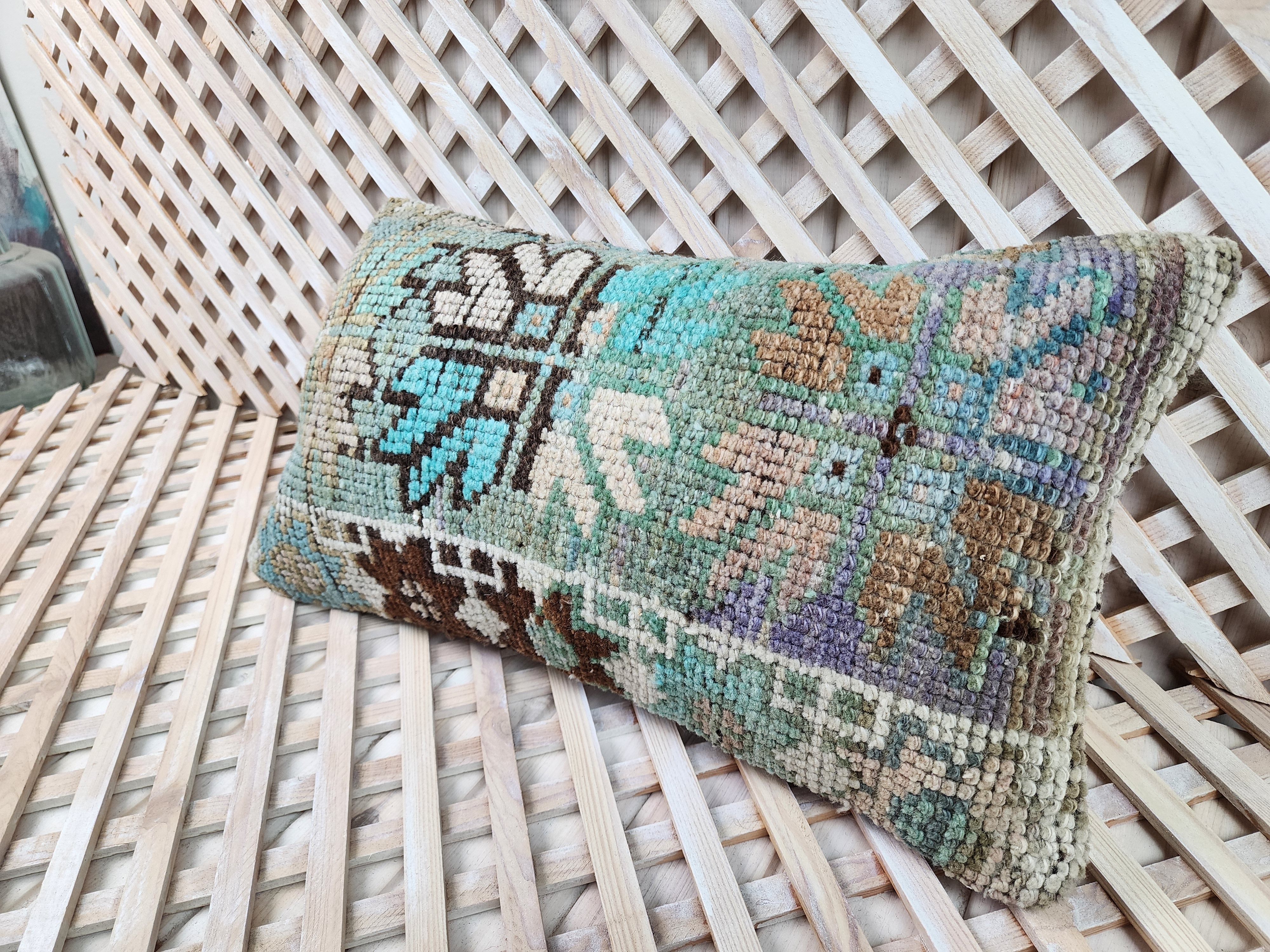 vintage Anatolian Pillow Cover — detail texture