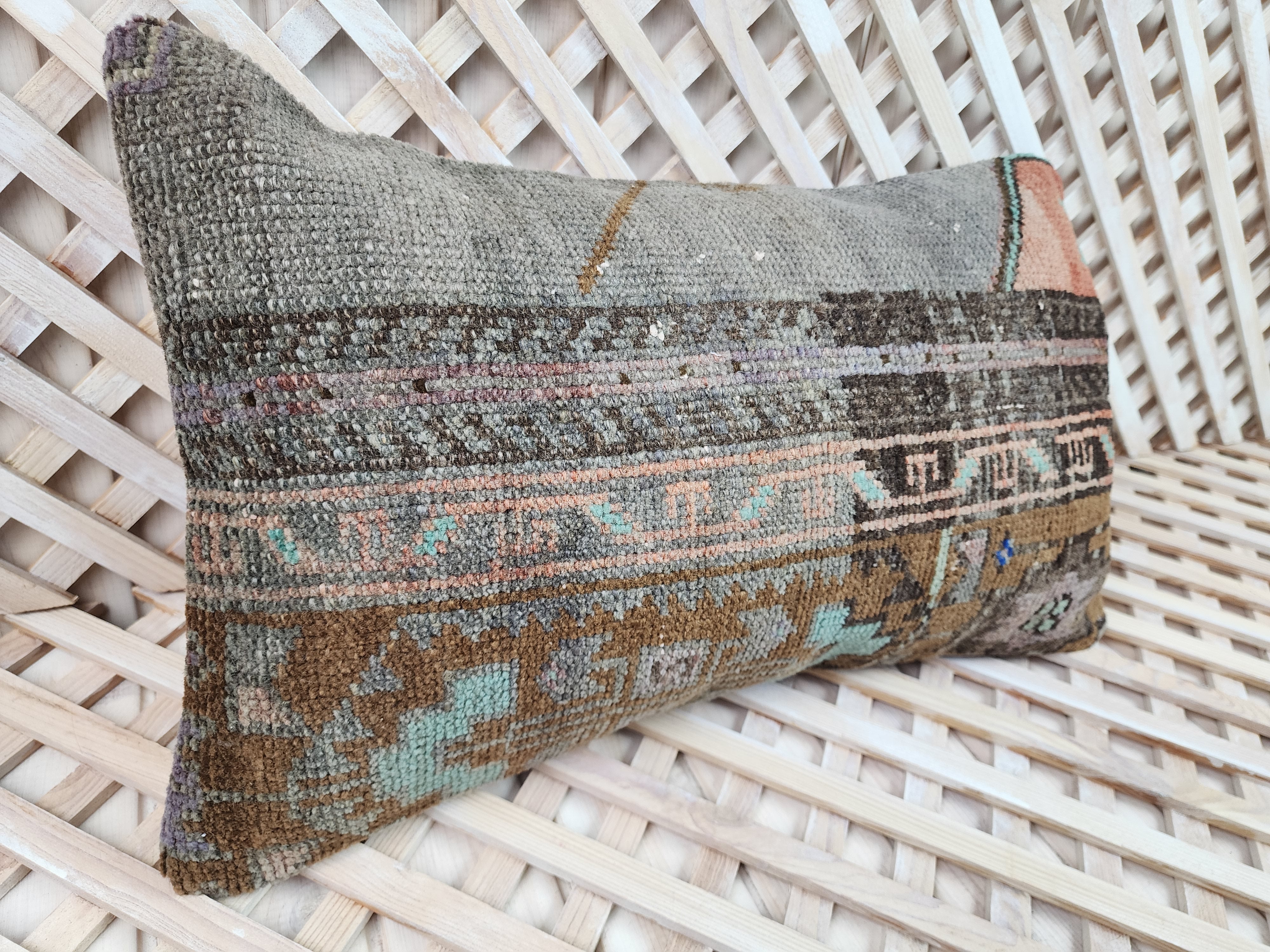 vintage Anatolian Pillow Cover — back view