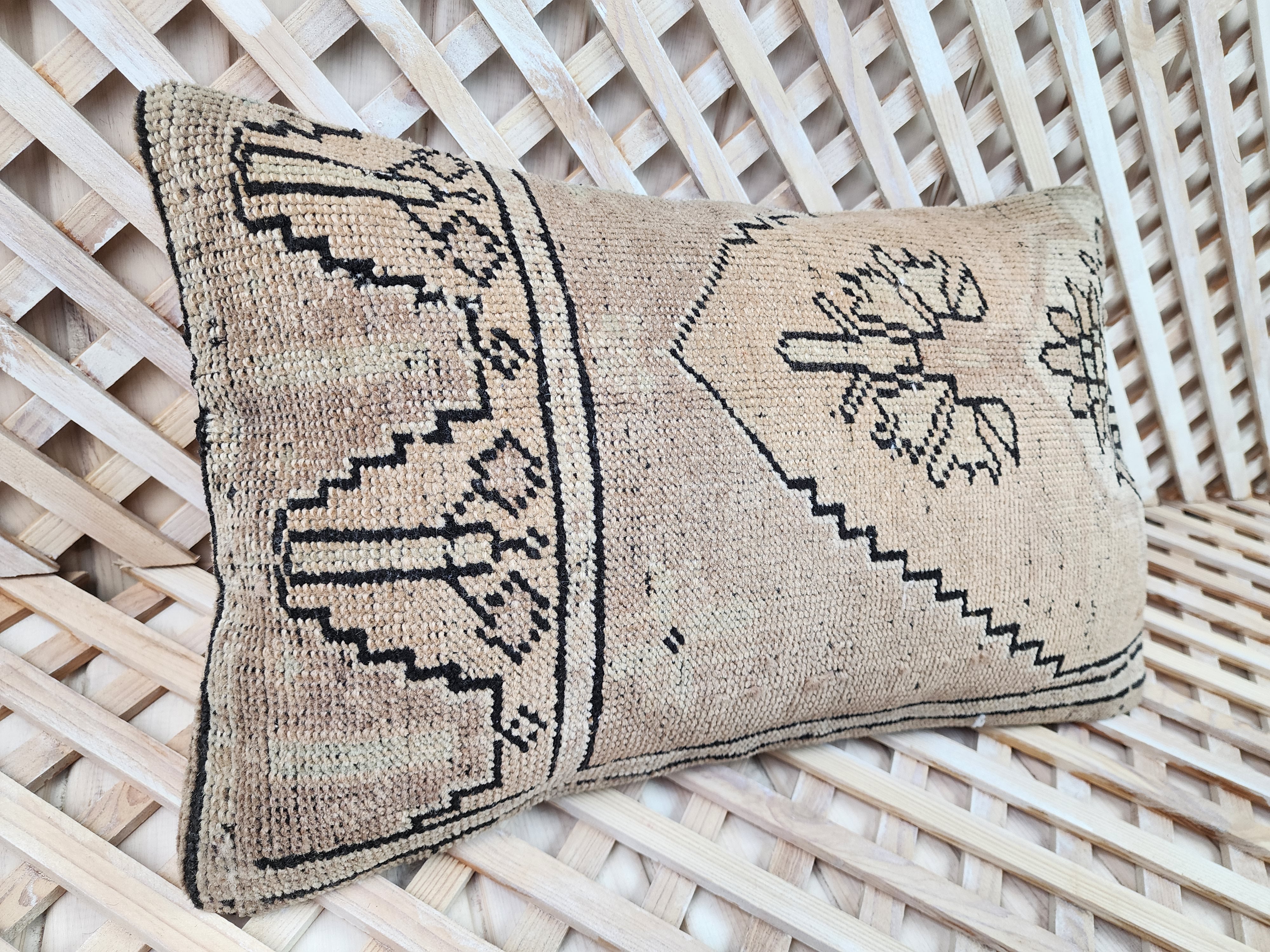vintage Anatolian Pillow Cover — back view