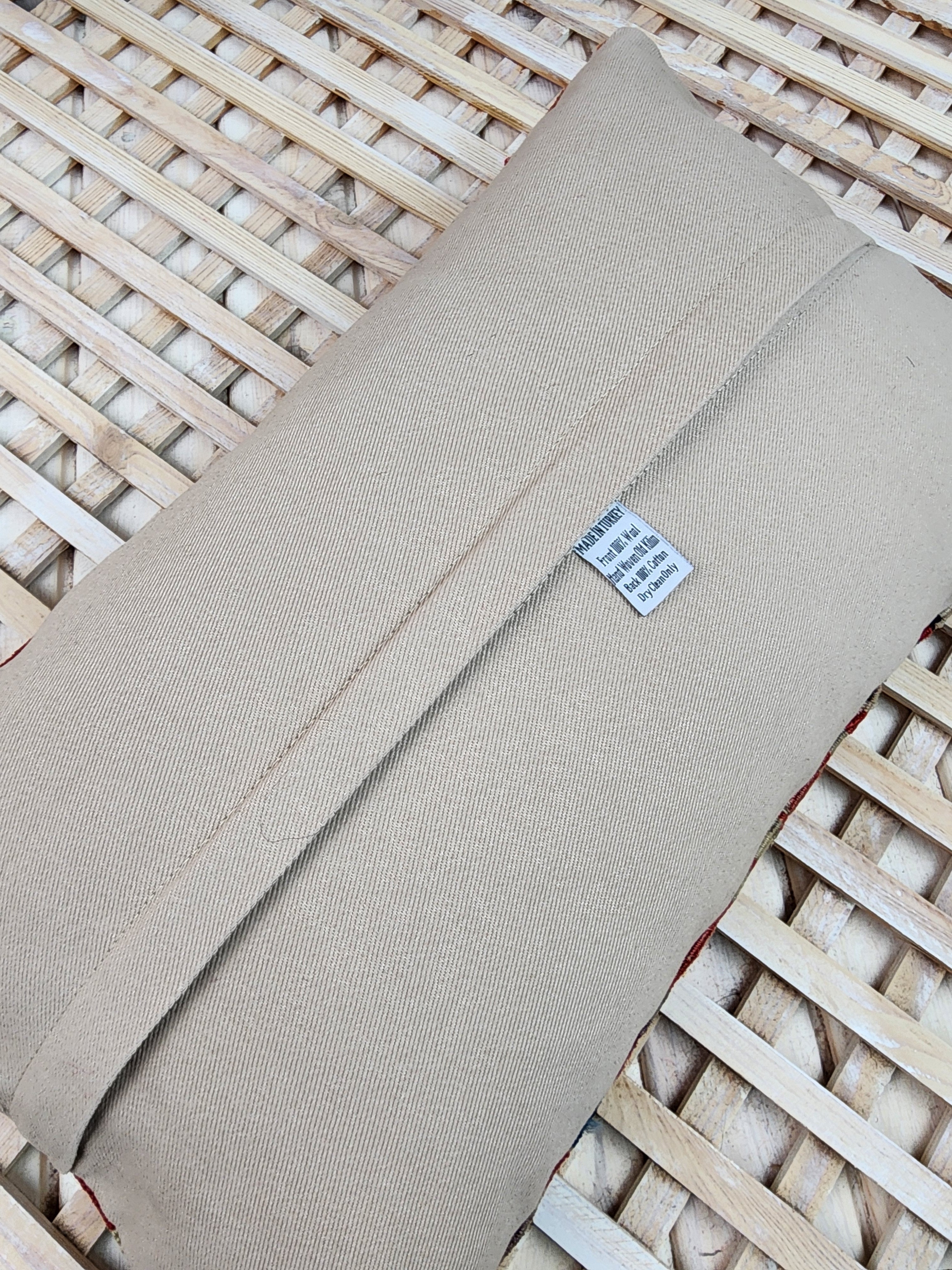 vintage Kilim Pillow Cover — corner detail