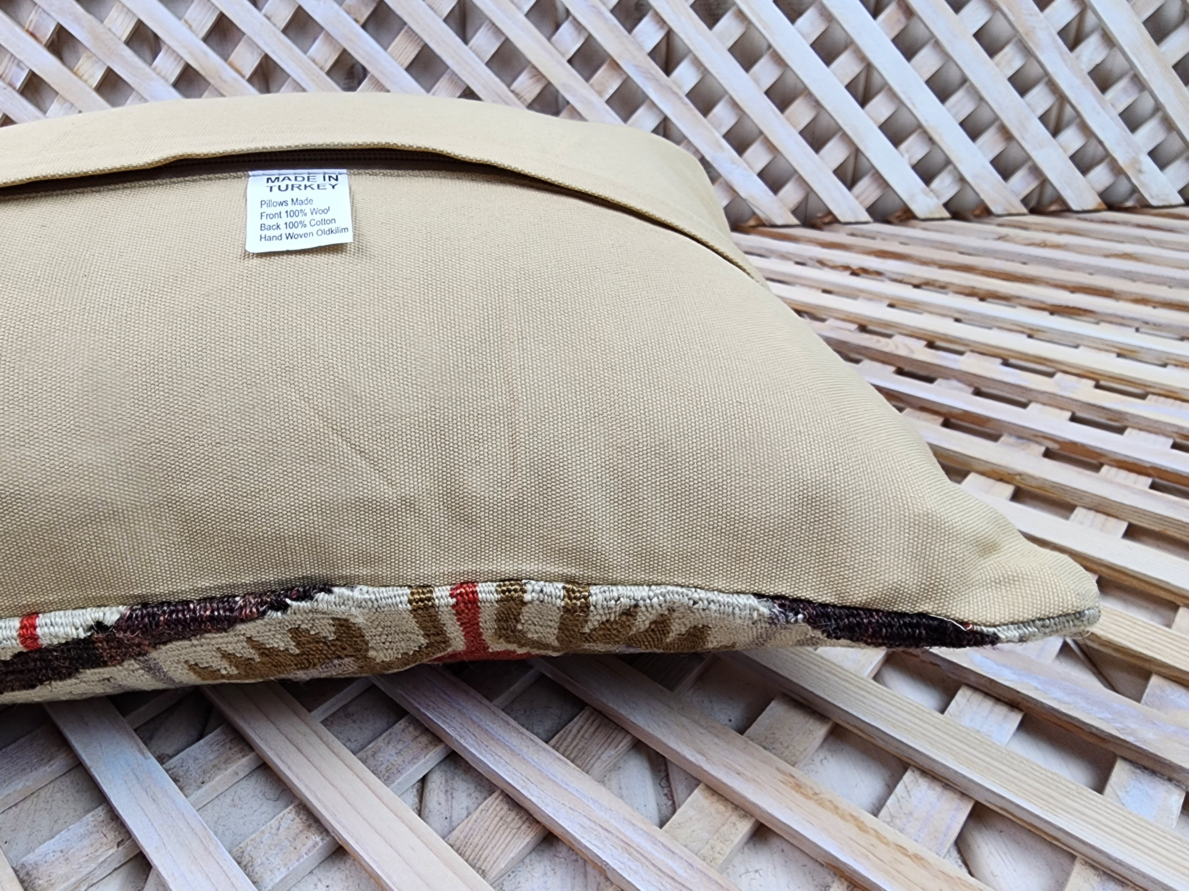 Lumbar Kilim Pillow Cover 12 x 20 in