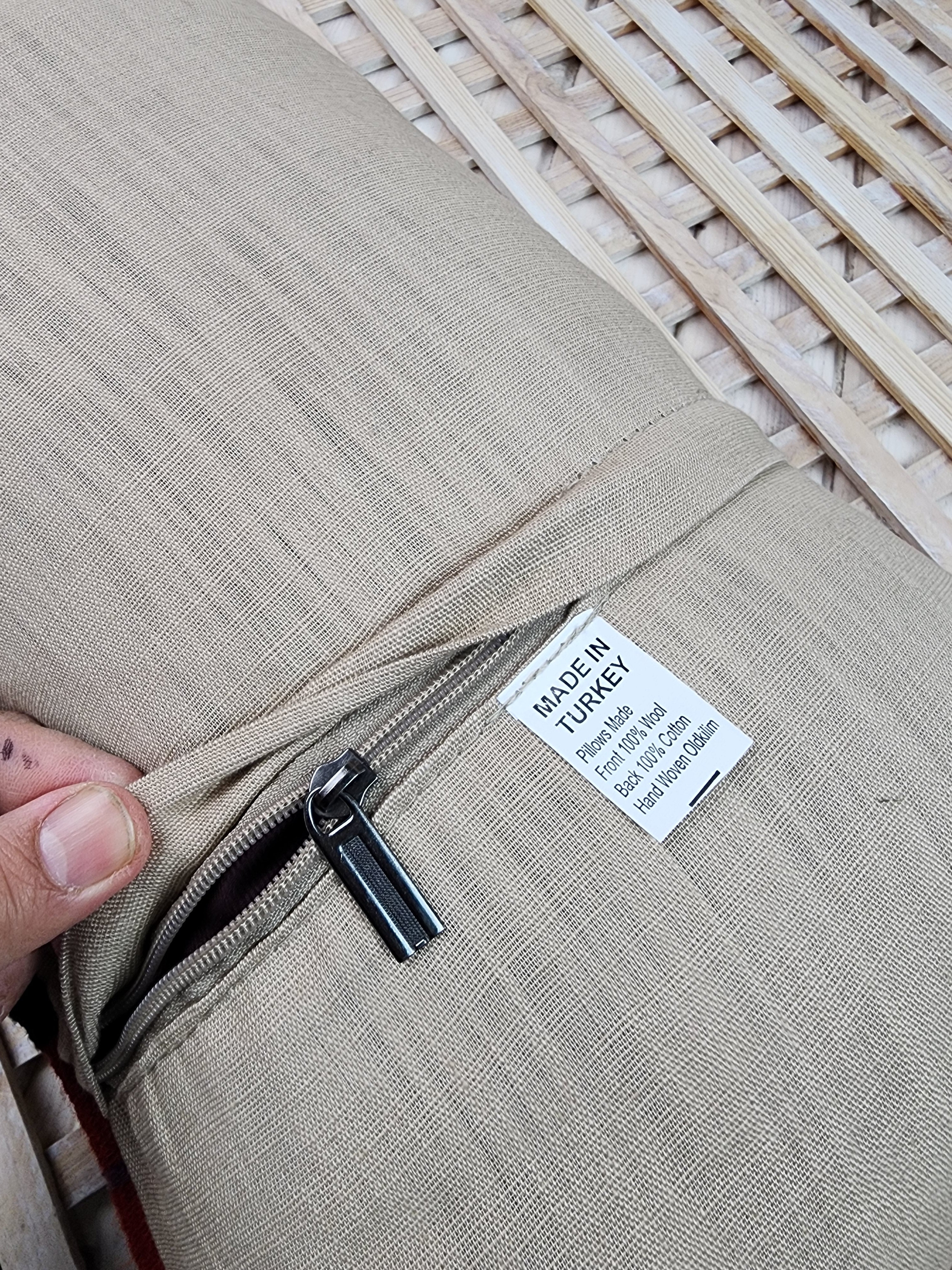 Lumbar Kilim Pillow Cover 12 x 20 in