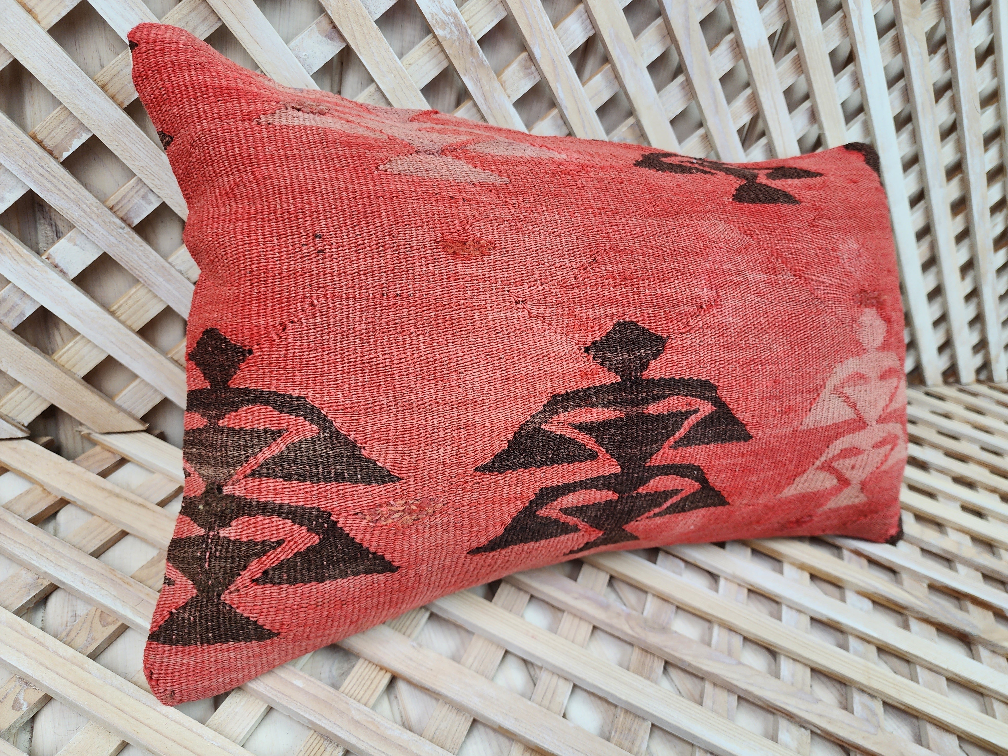 vintage Kilim Pillow Cover — back view