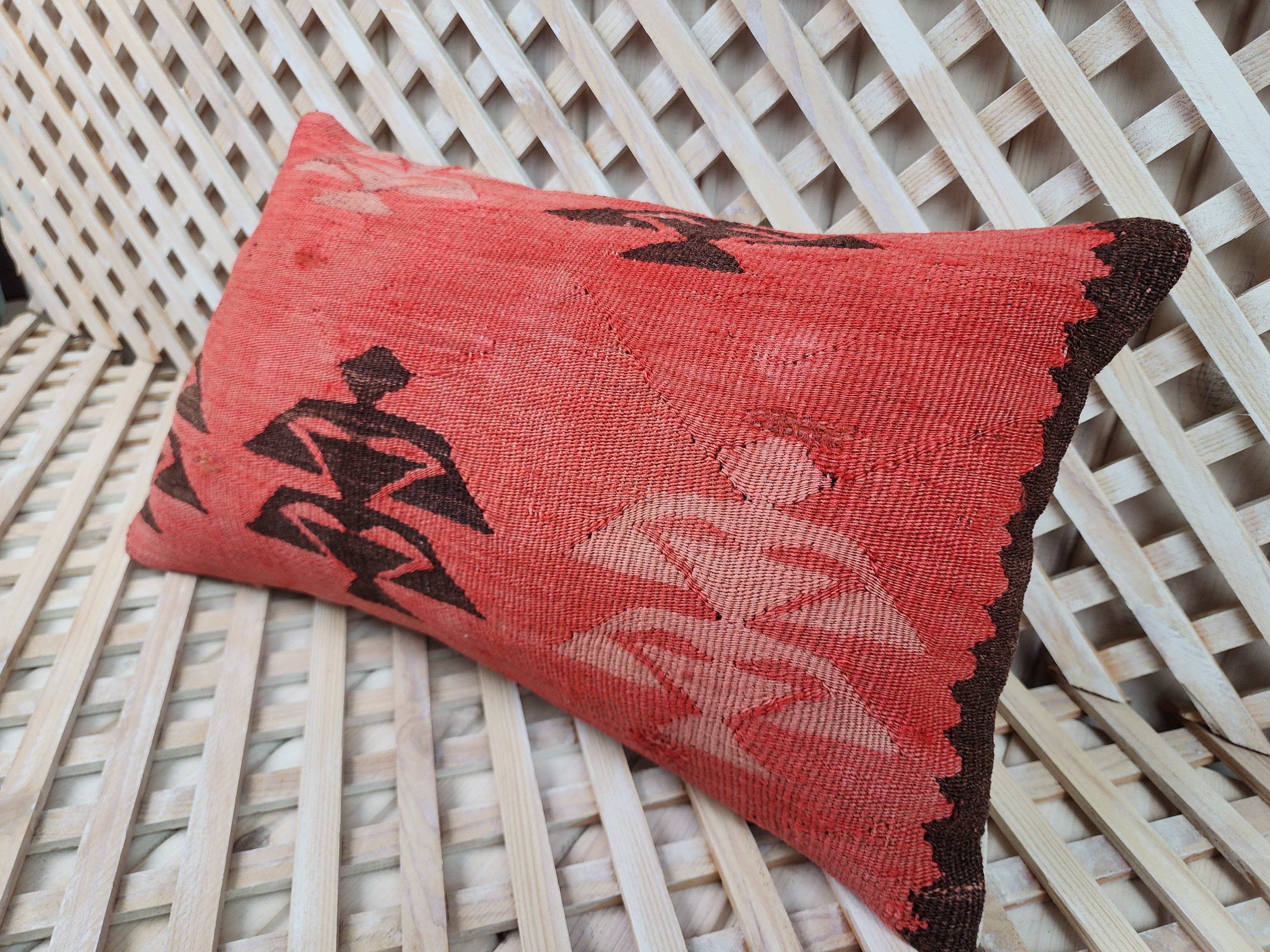 Lumbar Kilim Pillow Cover 12 x 20 in