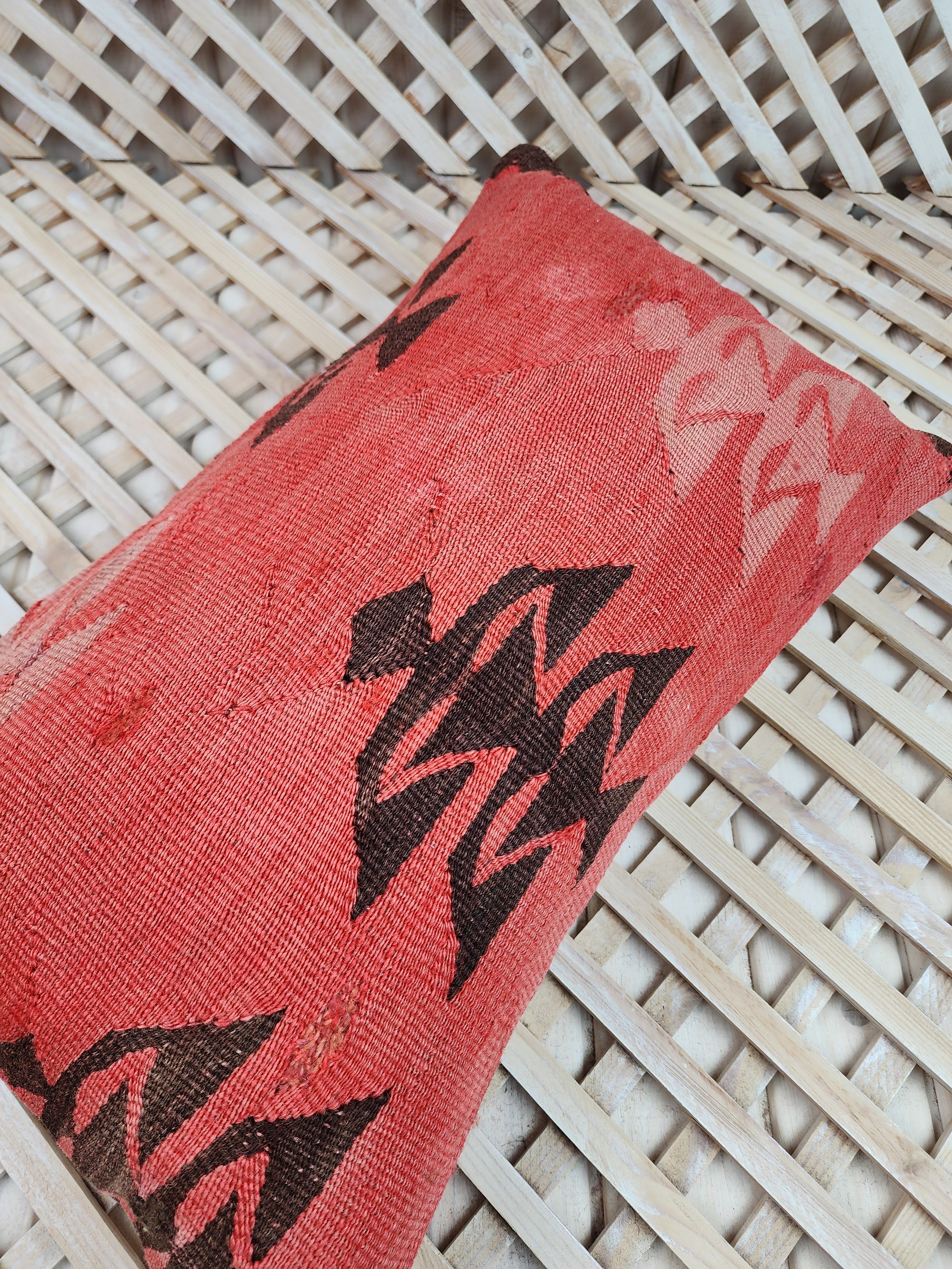 vintage Kilim Pillow Cover — pattern close-up