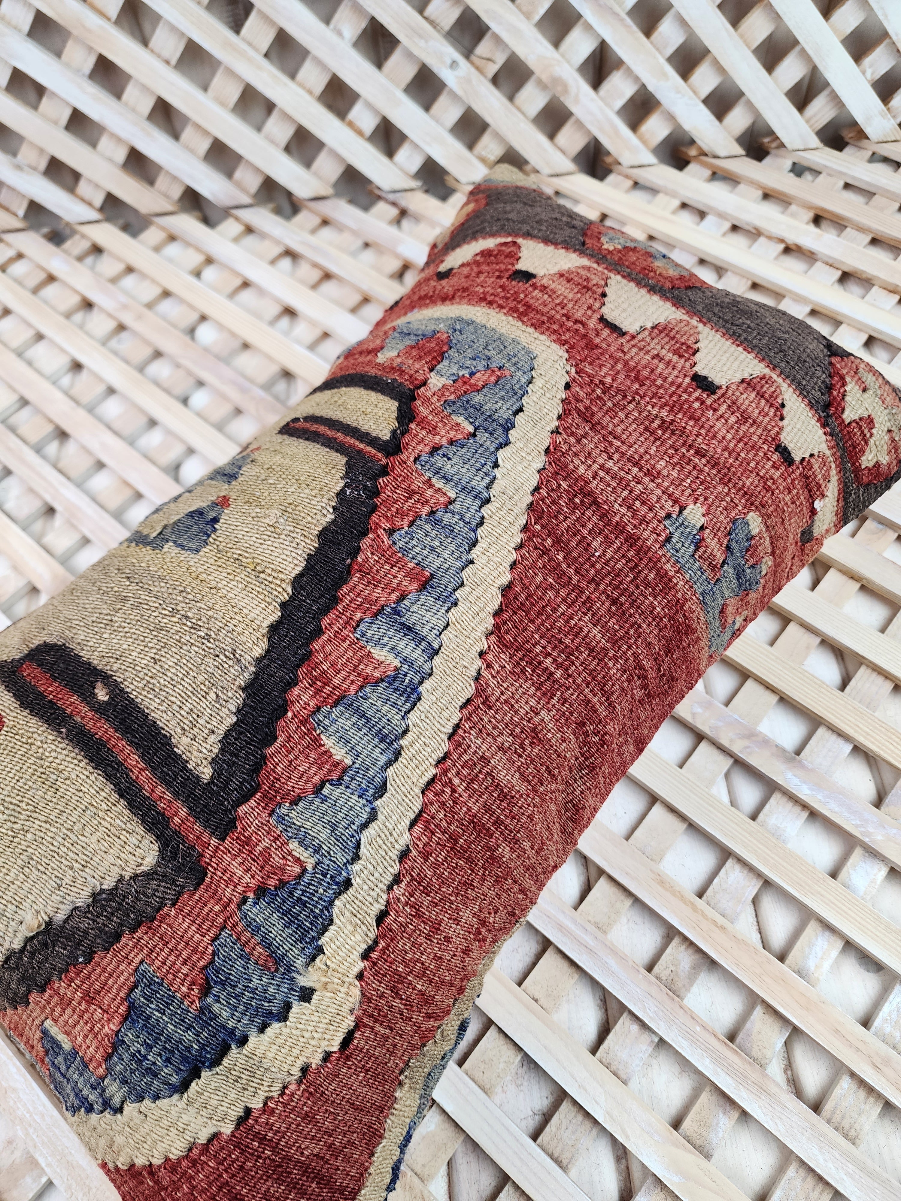 vintage Kilim Pillow Cover — in setting