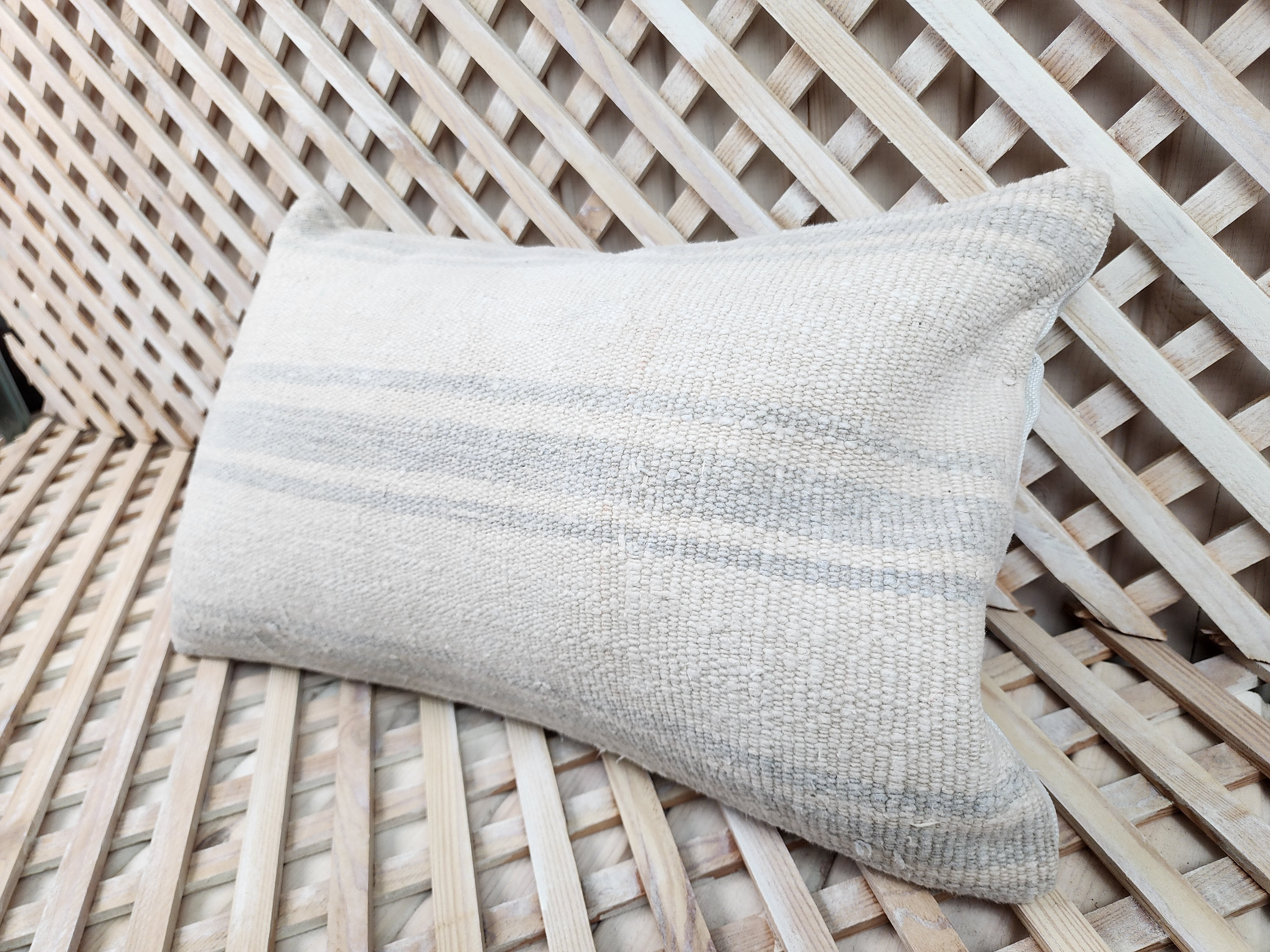 Lumbar Kilim Pillow Cover 12 x 20 in