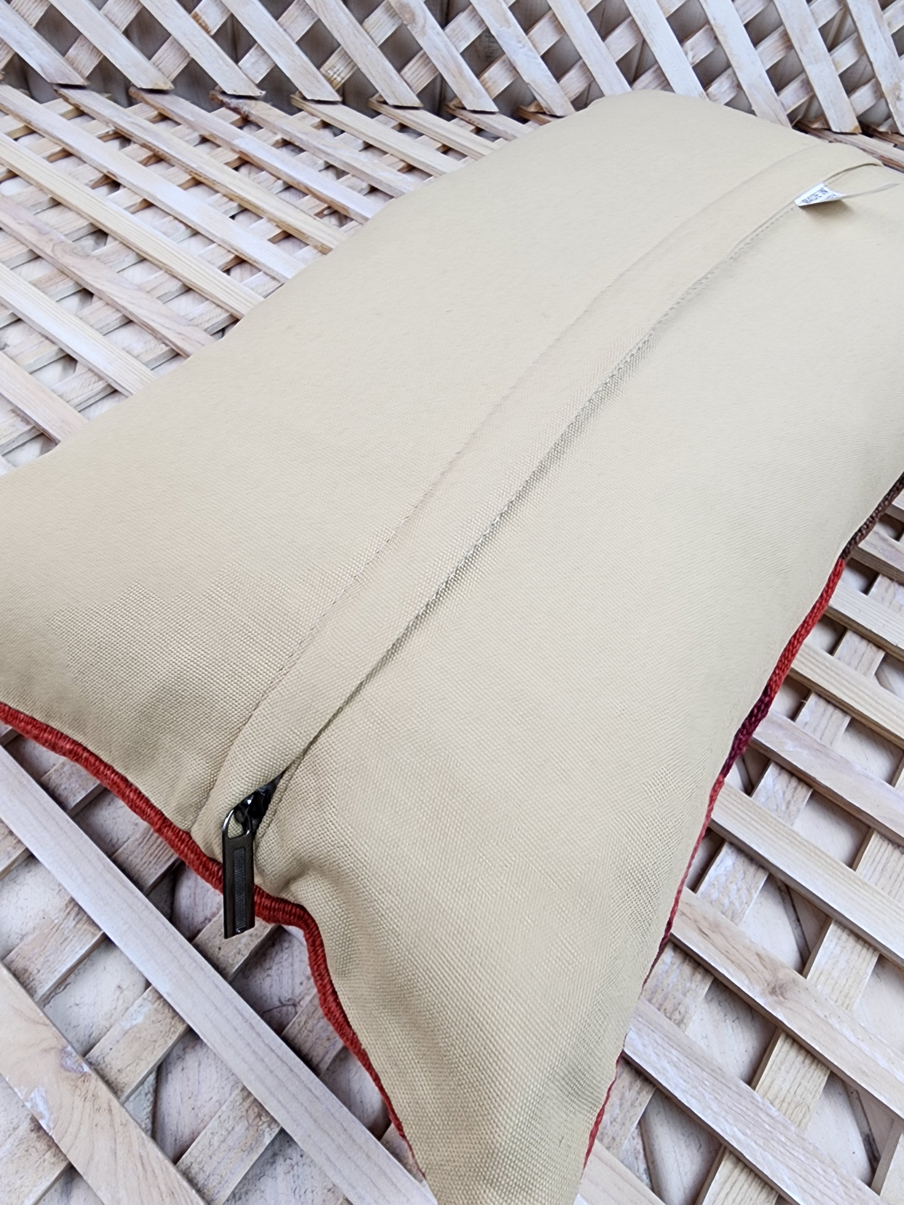 Lumbar Kilim Pillow Cover 12 x 20 in
