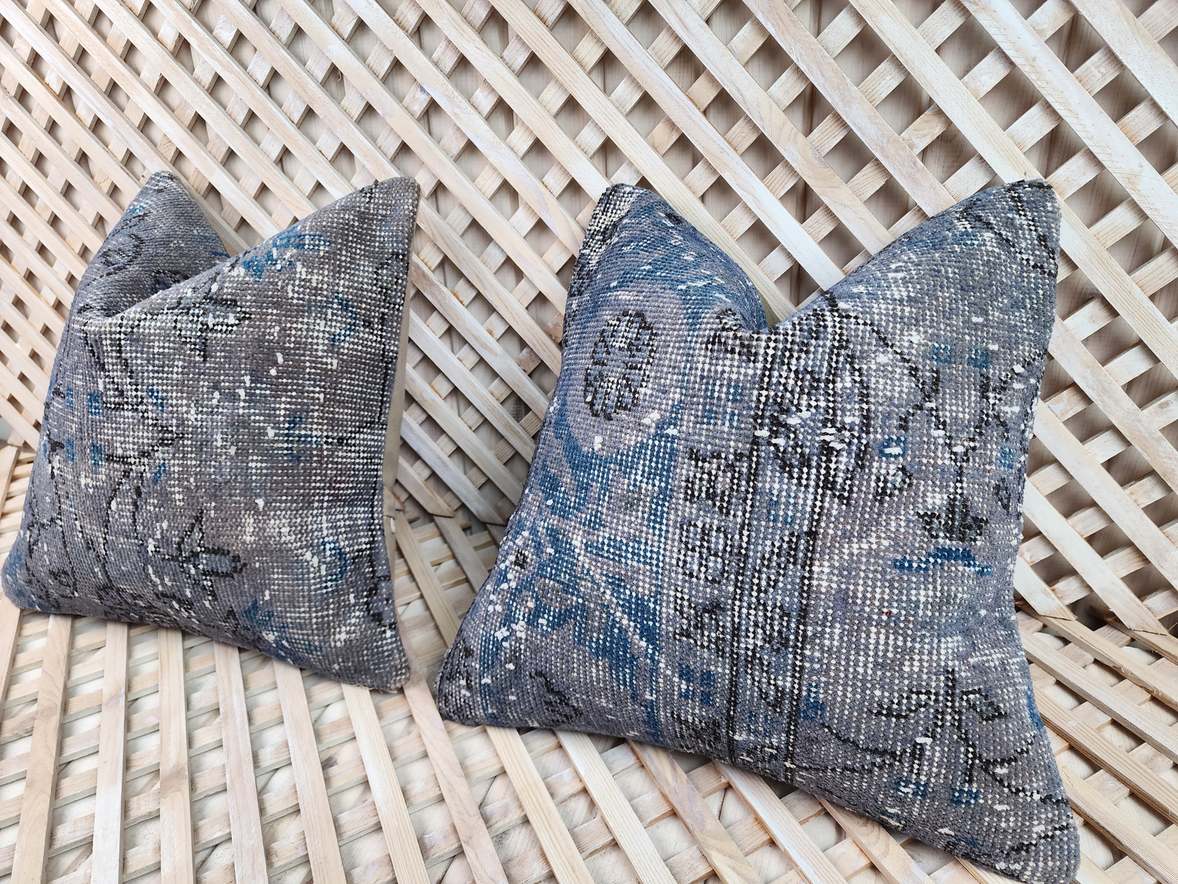 antique Persian Pillow Cover — detail texture