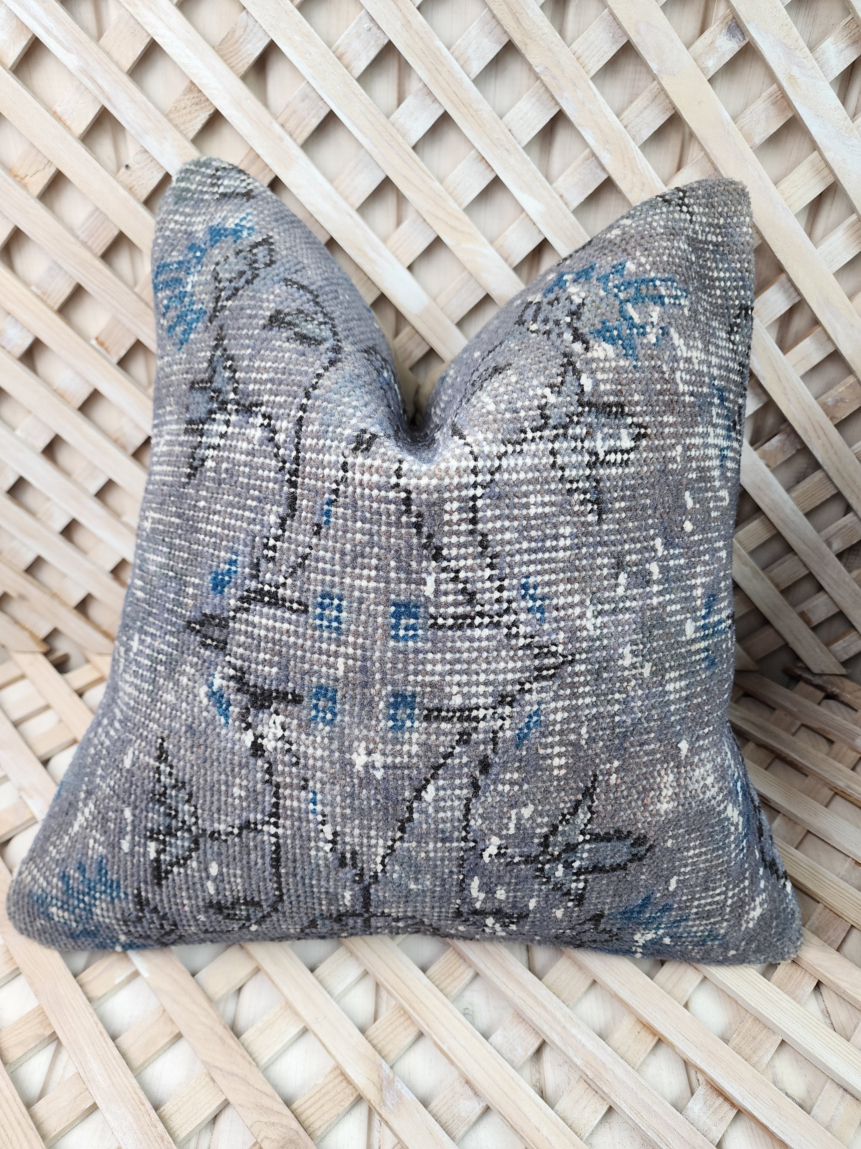 antique Persian Pillow Cover — pattern close-up