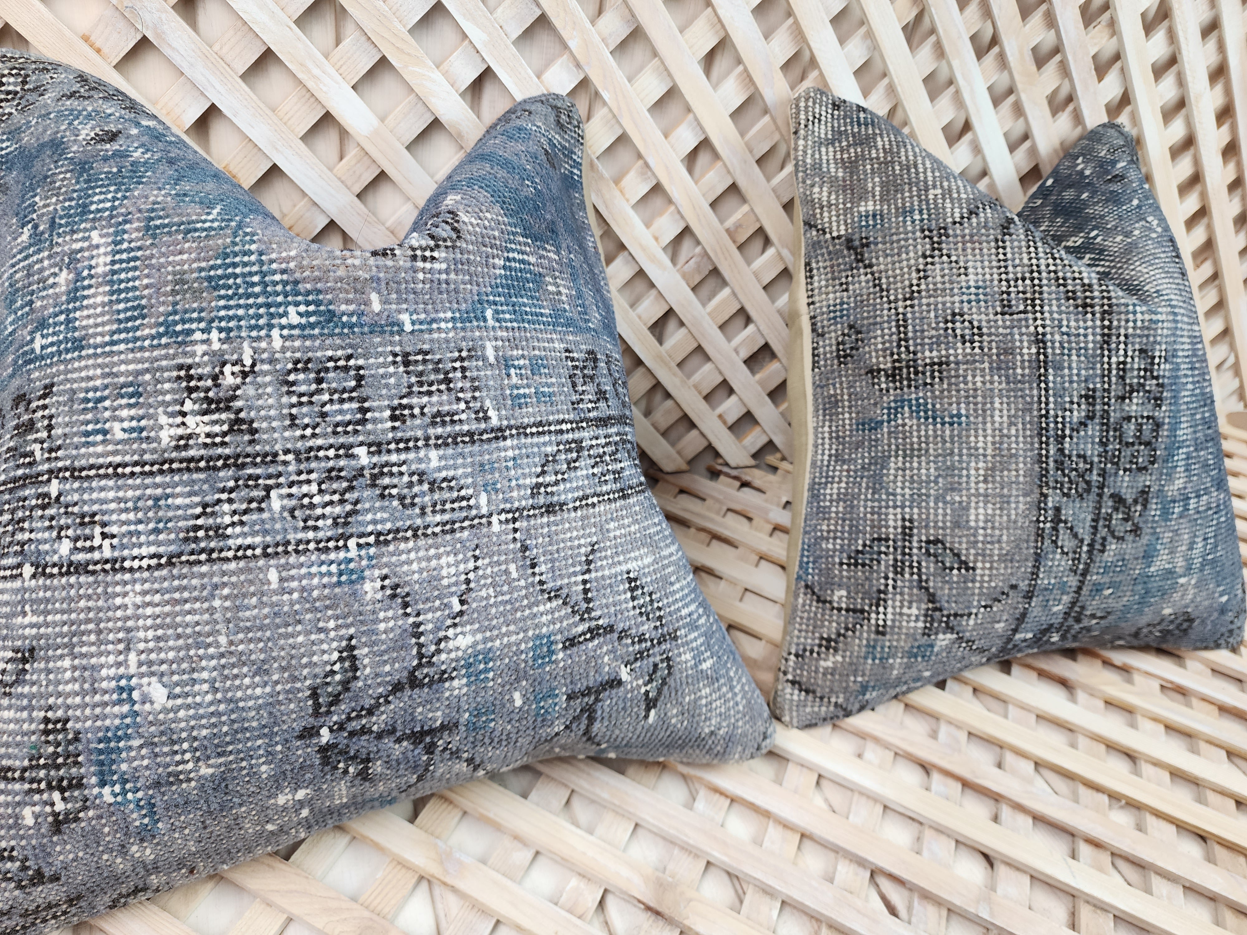 antique Persian Pillow Cover — back view