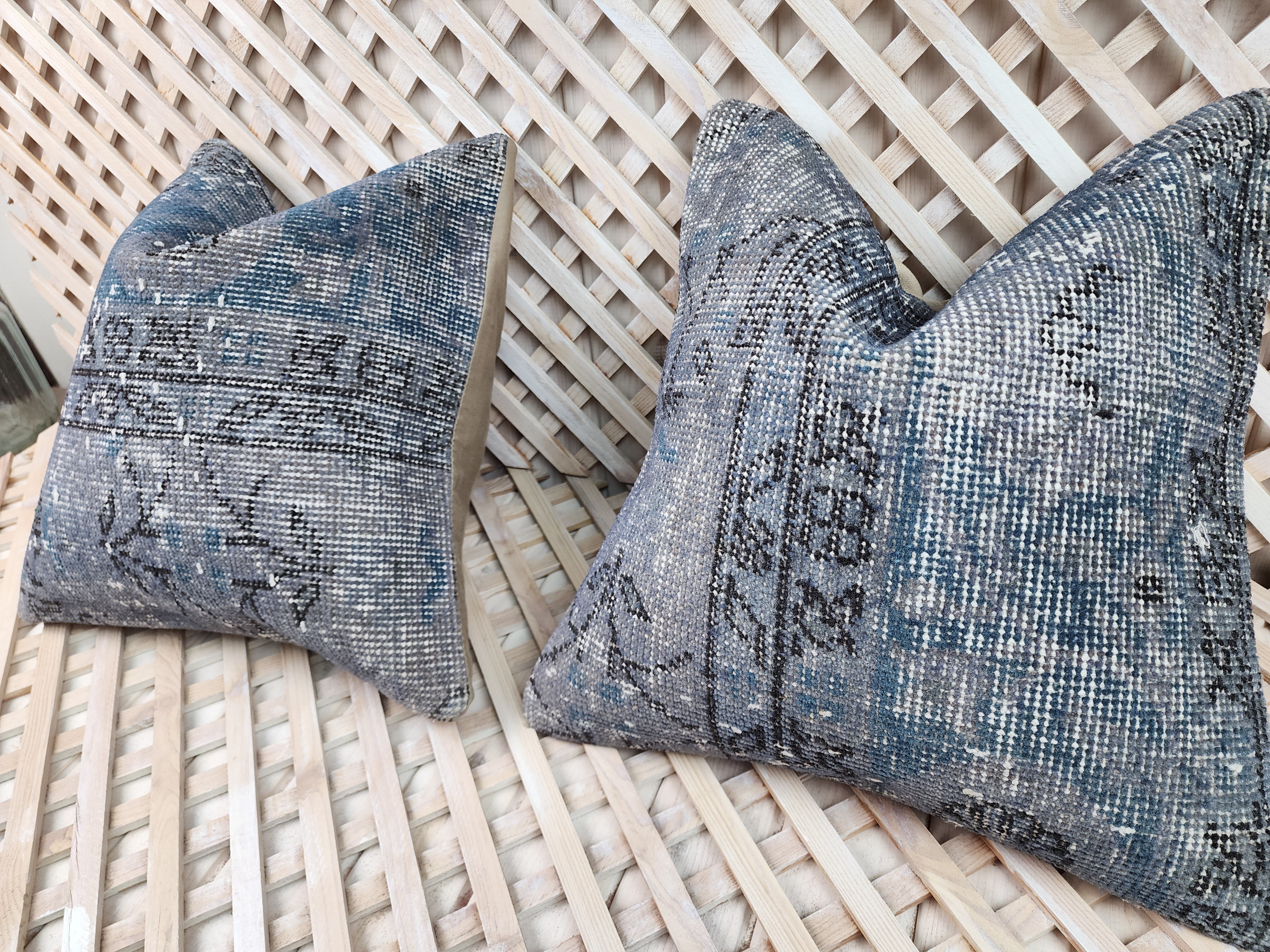 antique Persian Pillow Cover — detail texture